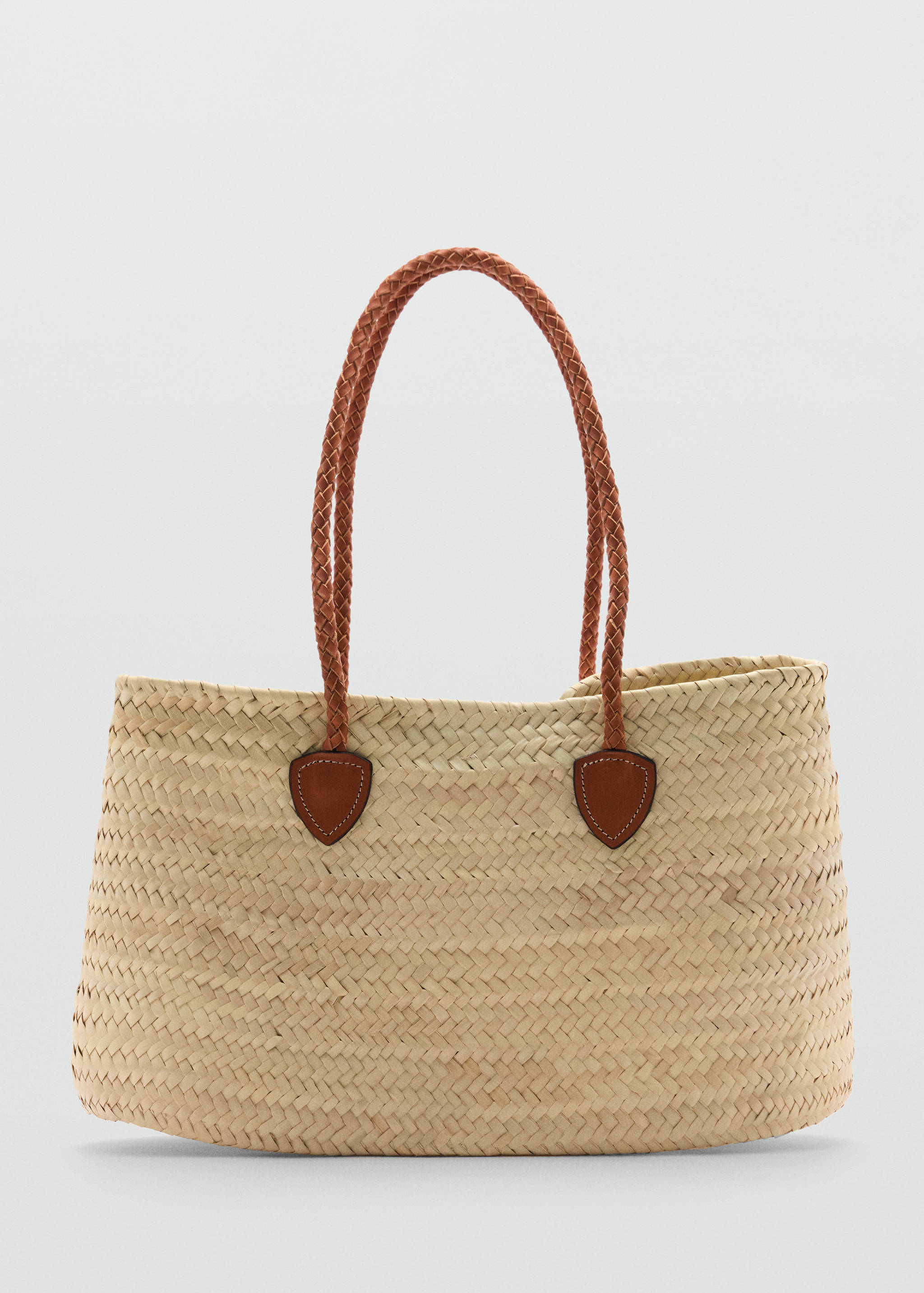 Natural fibre bag with leather handles - Article without model