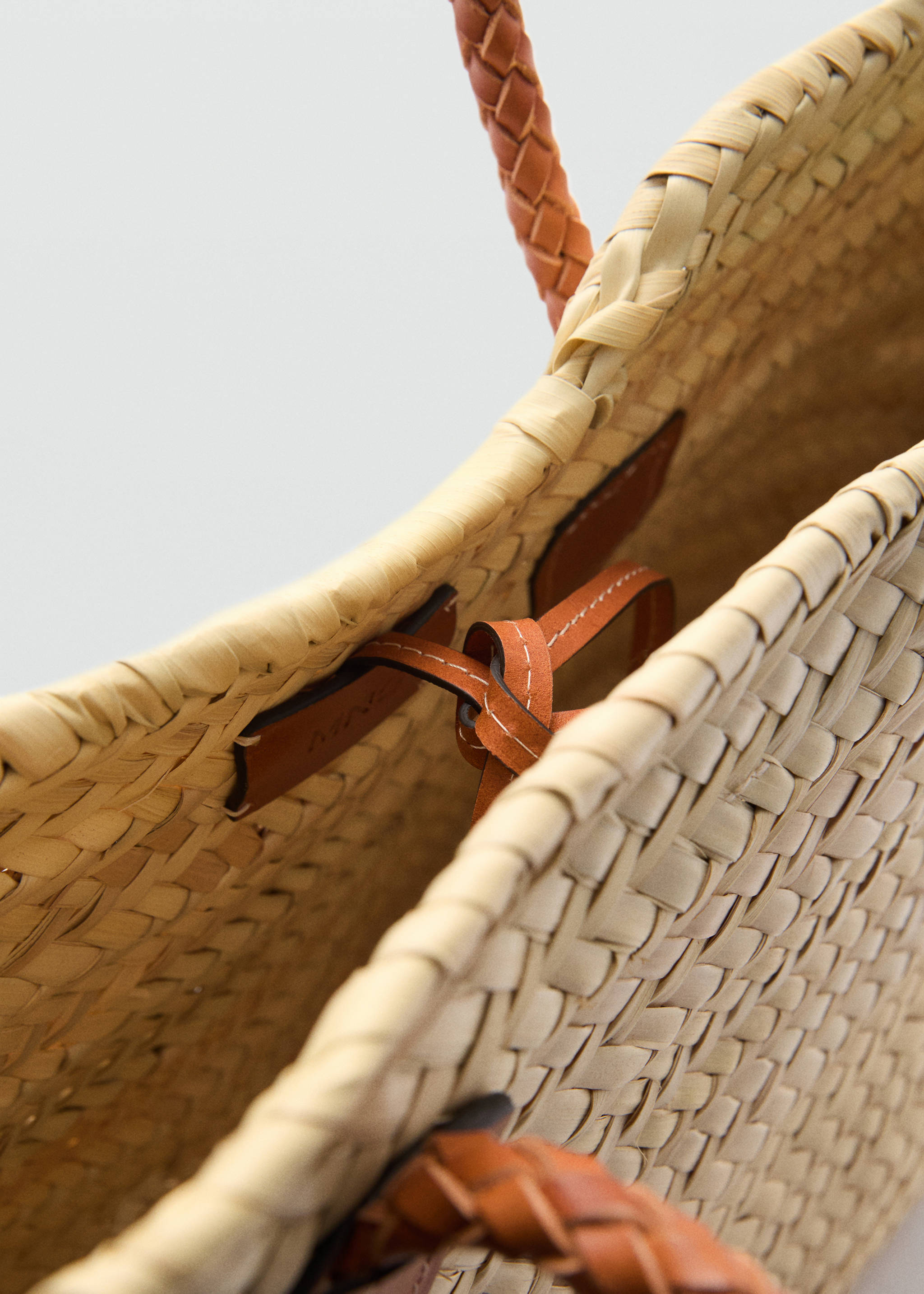 Natural fibre bag with leather handles - Details of the article 1
