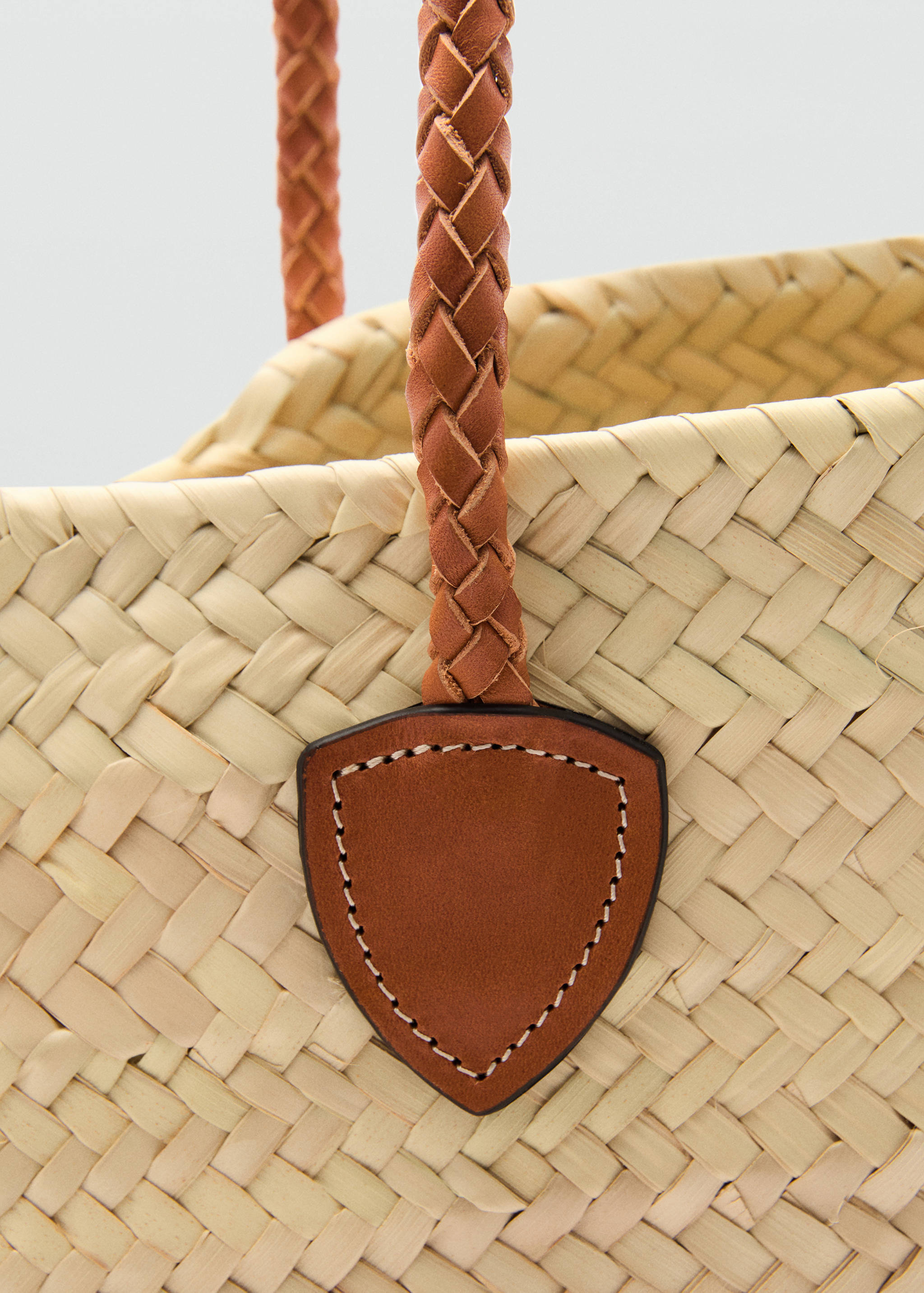 Natural fibre bag with leather handles - Details of the article 2