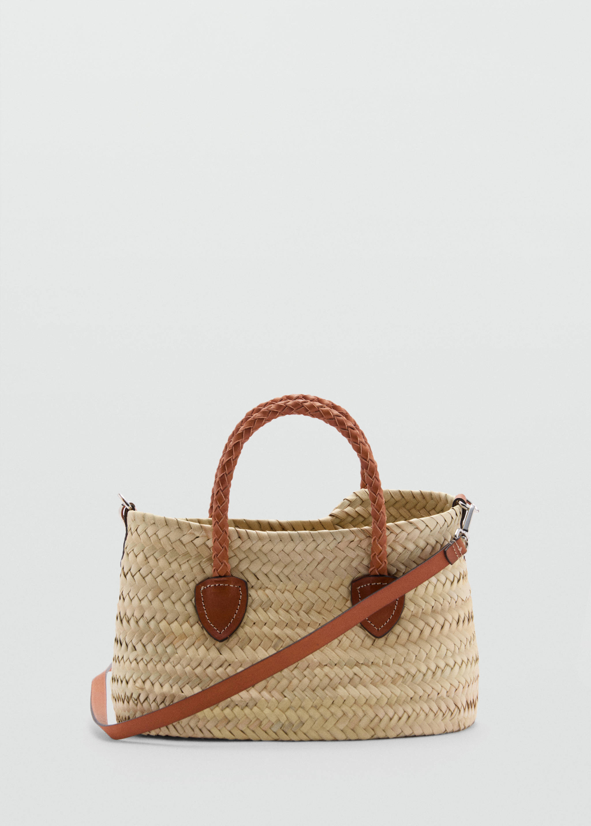 Natural fibre bag with leather handles - Article without model
