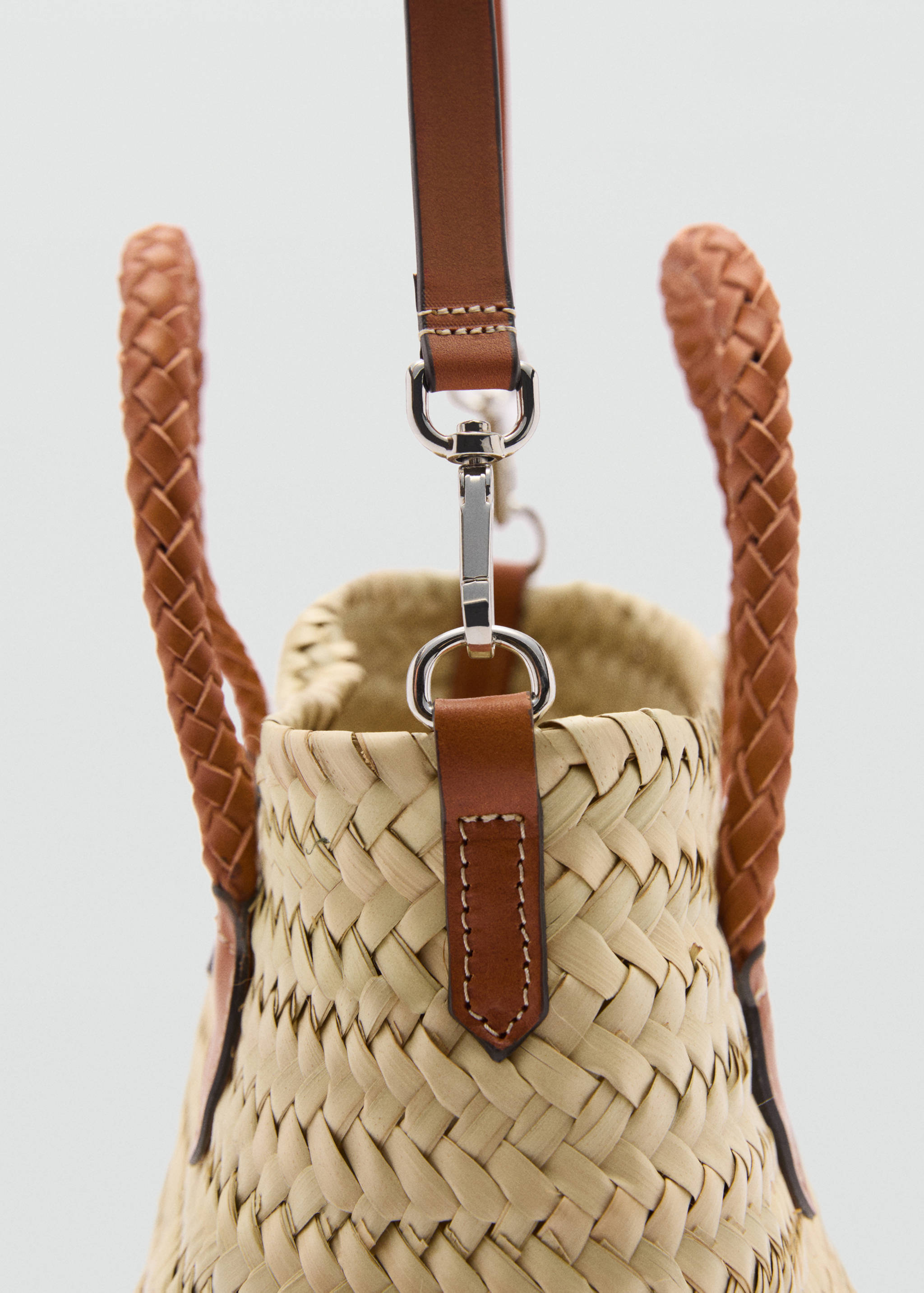 Natural fibre bag with leather handles - Details of the article 1