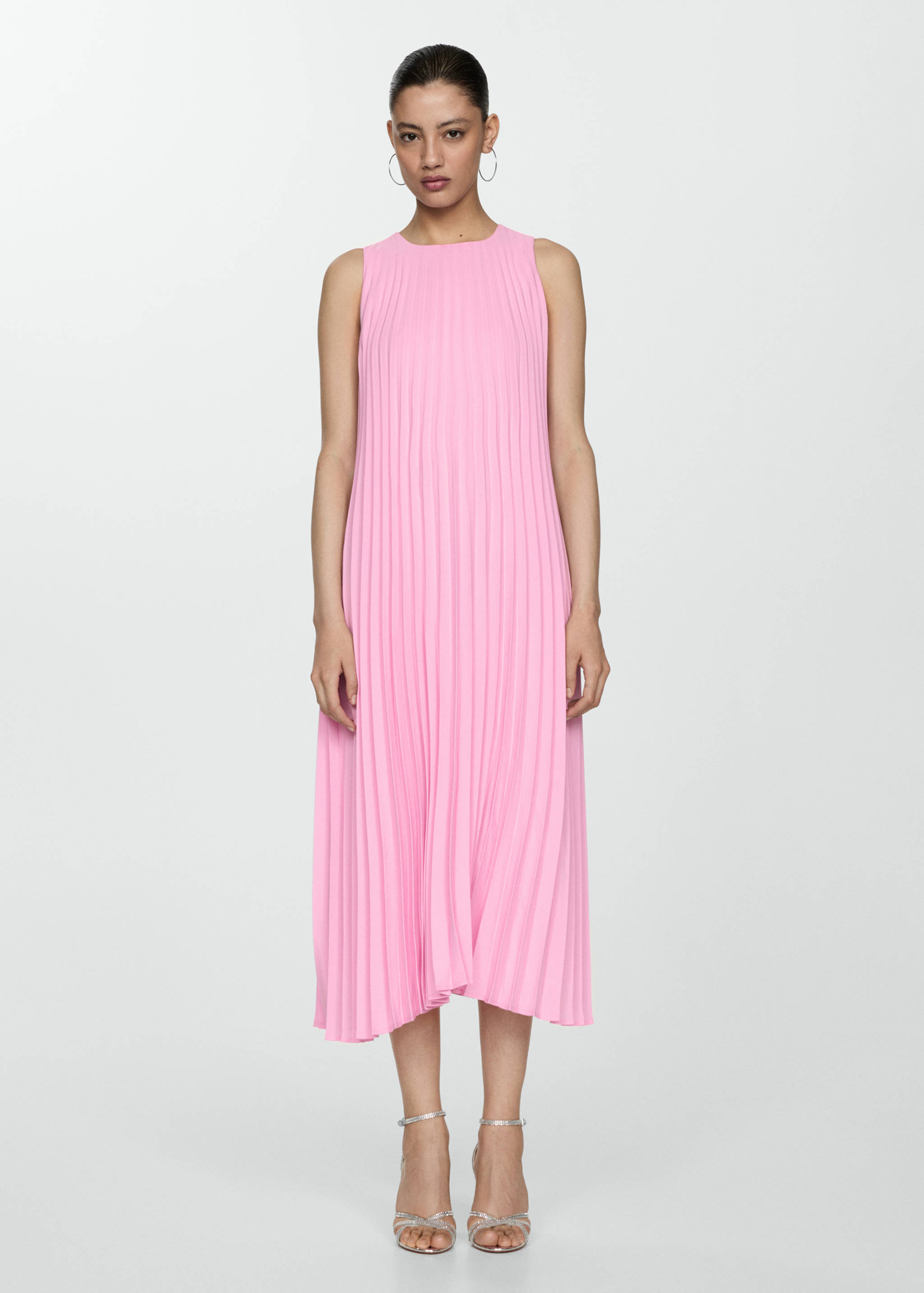 Pleated A-line dress - General plane