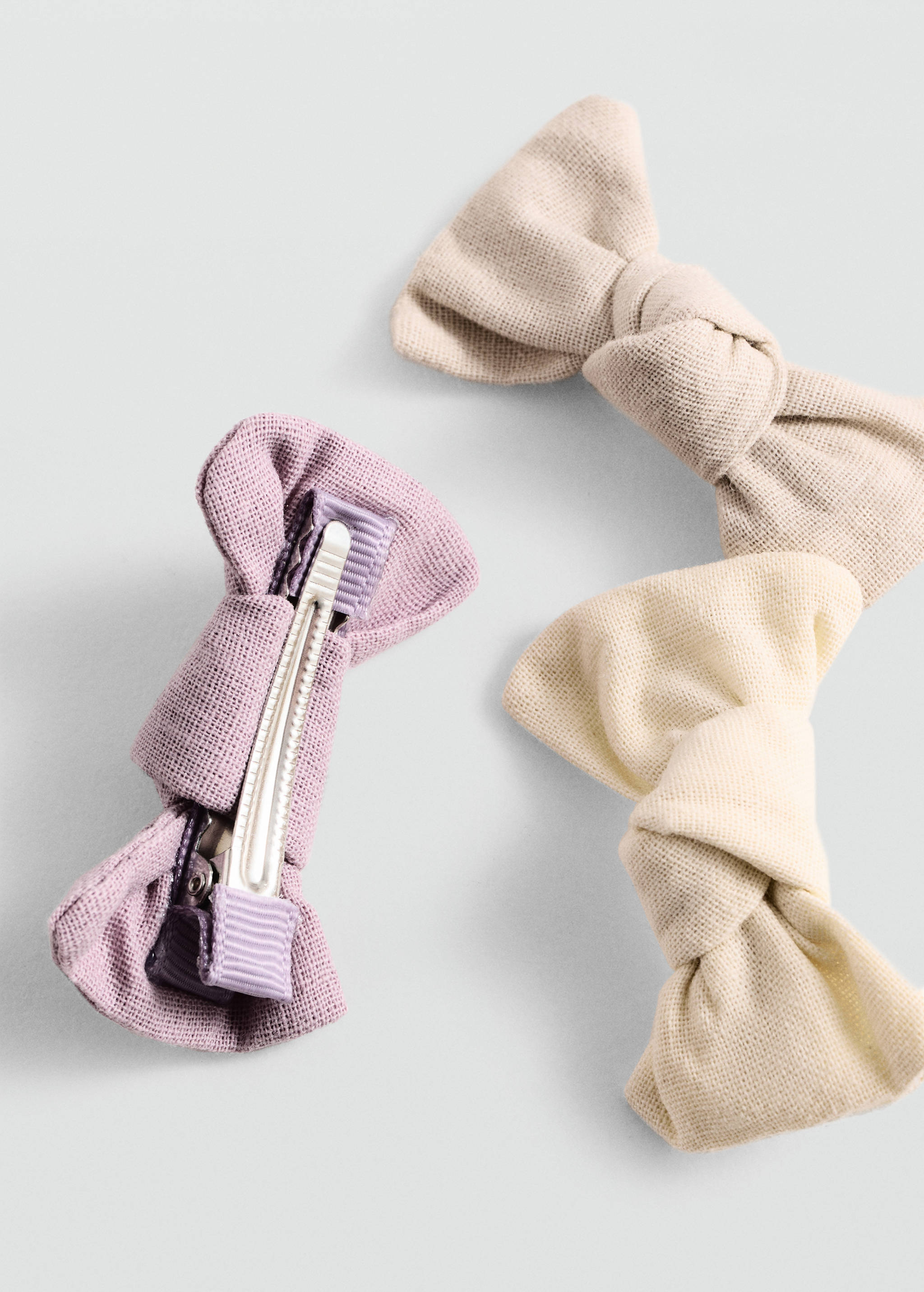 3 pack bow hairclip - Medium plane