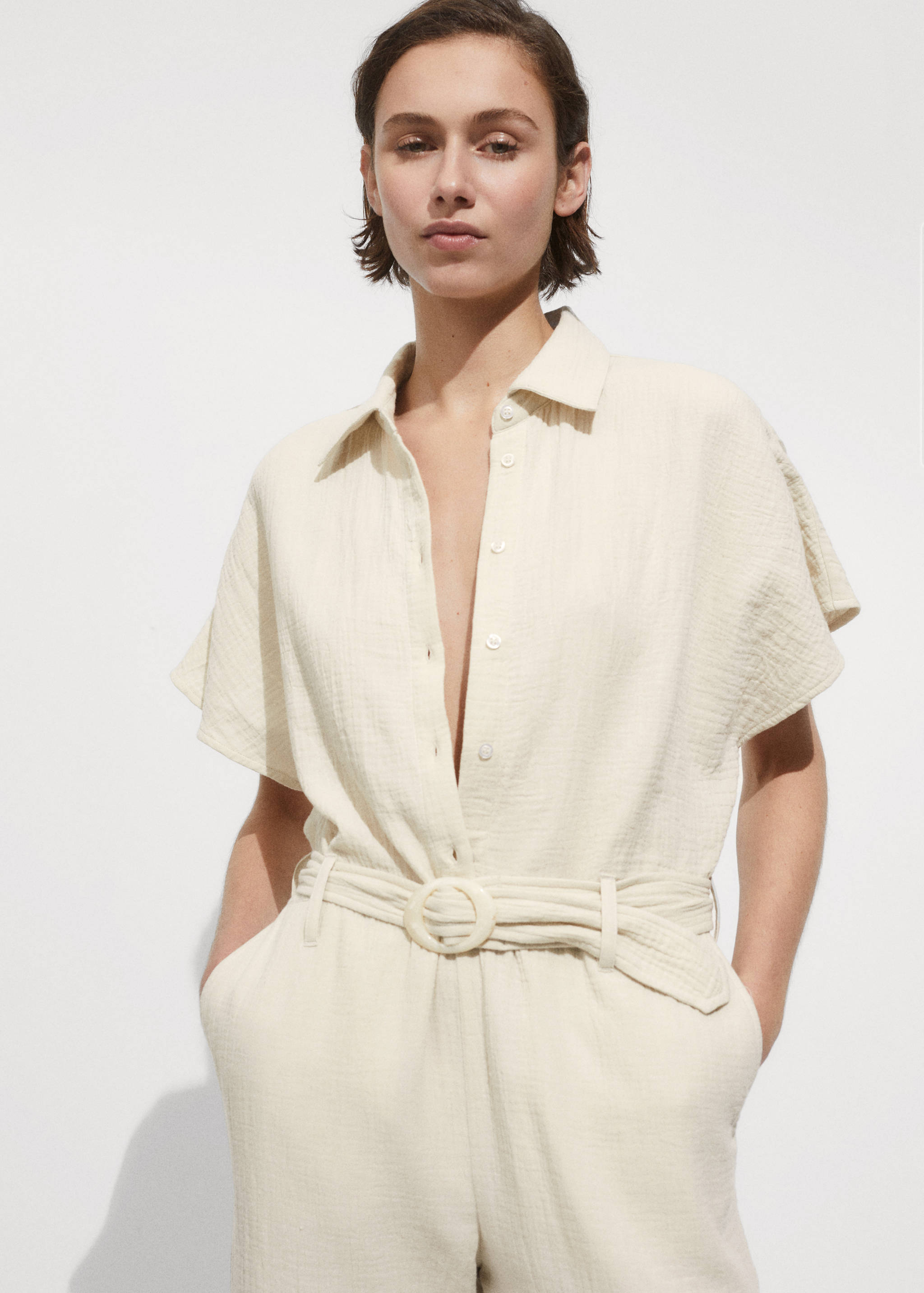 Belt long jumpsuit - Medium plane