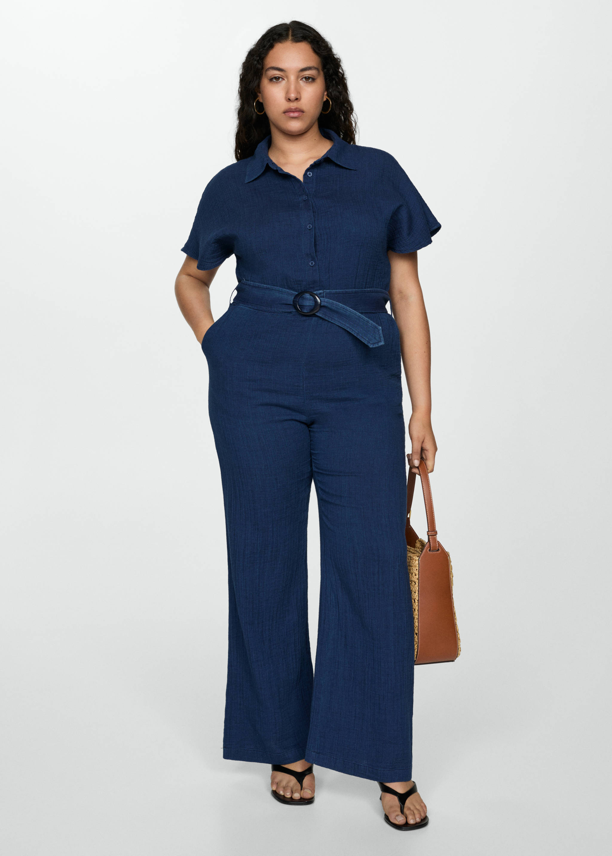 Belt long jumpsuit - Details of the article 3