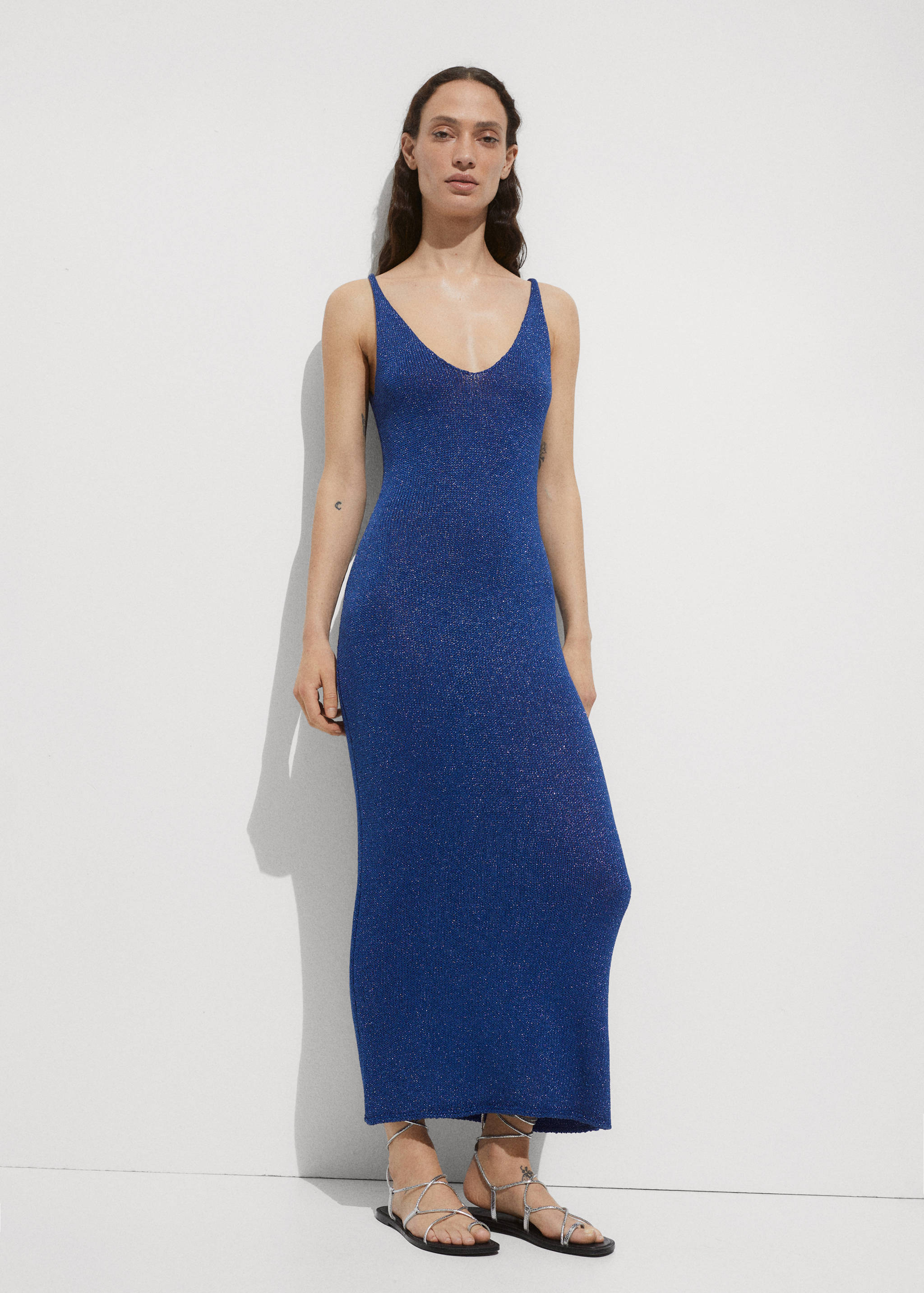 Lurex knitted dress - General plane