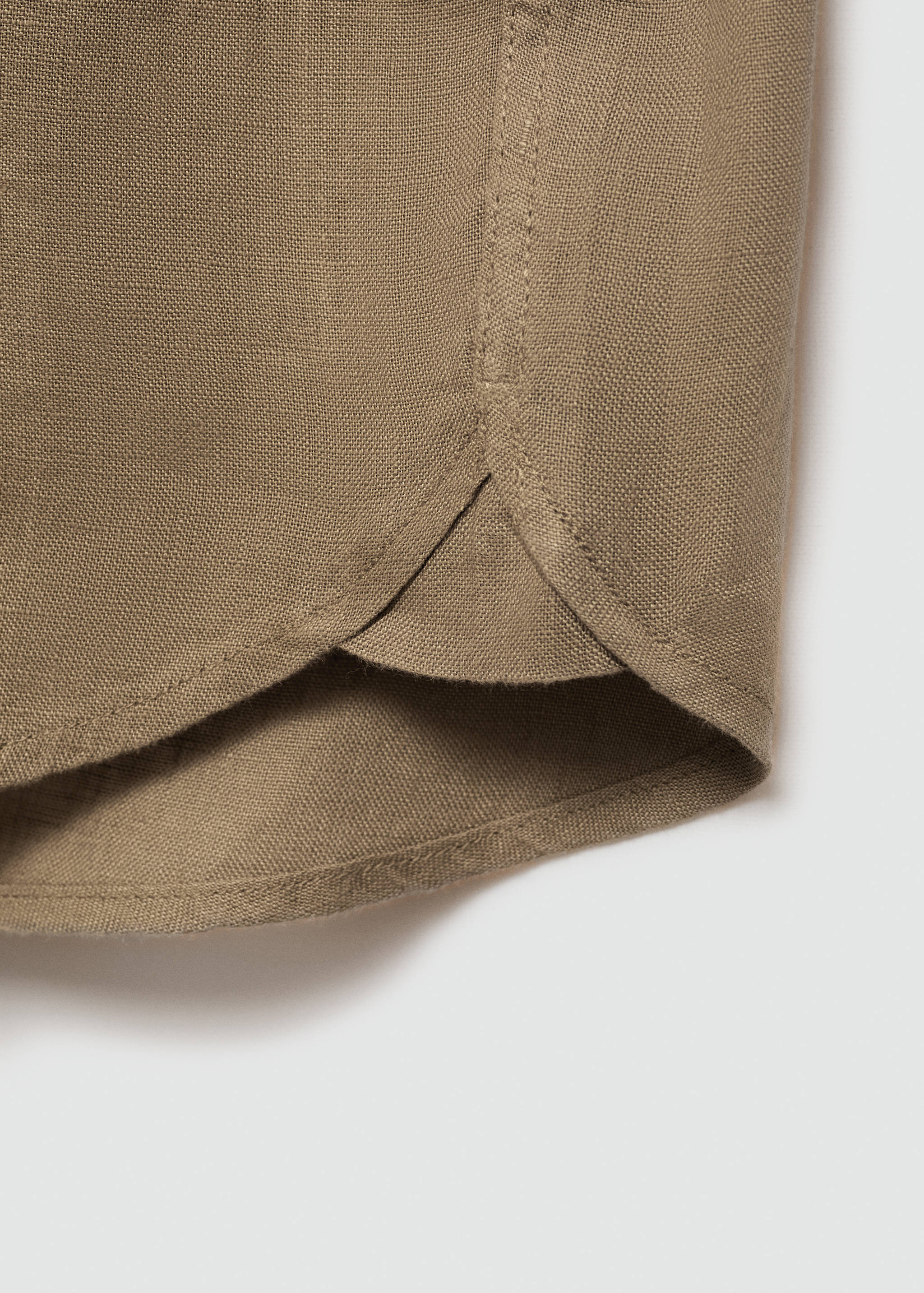 Classic fit 100% linen shirt - Details of the article 0