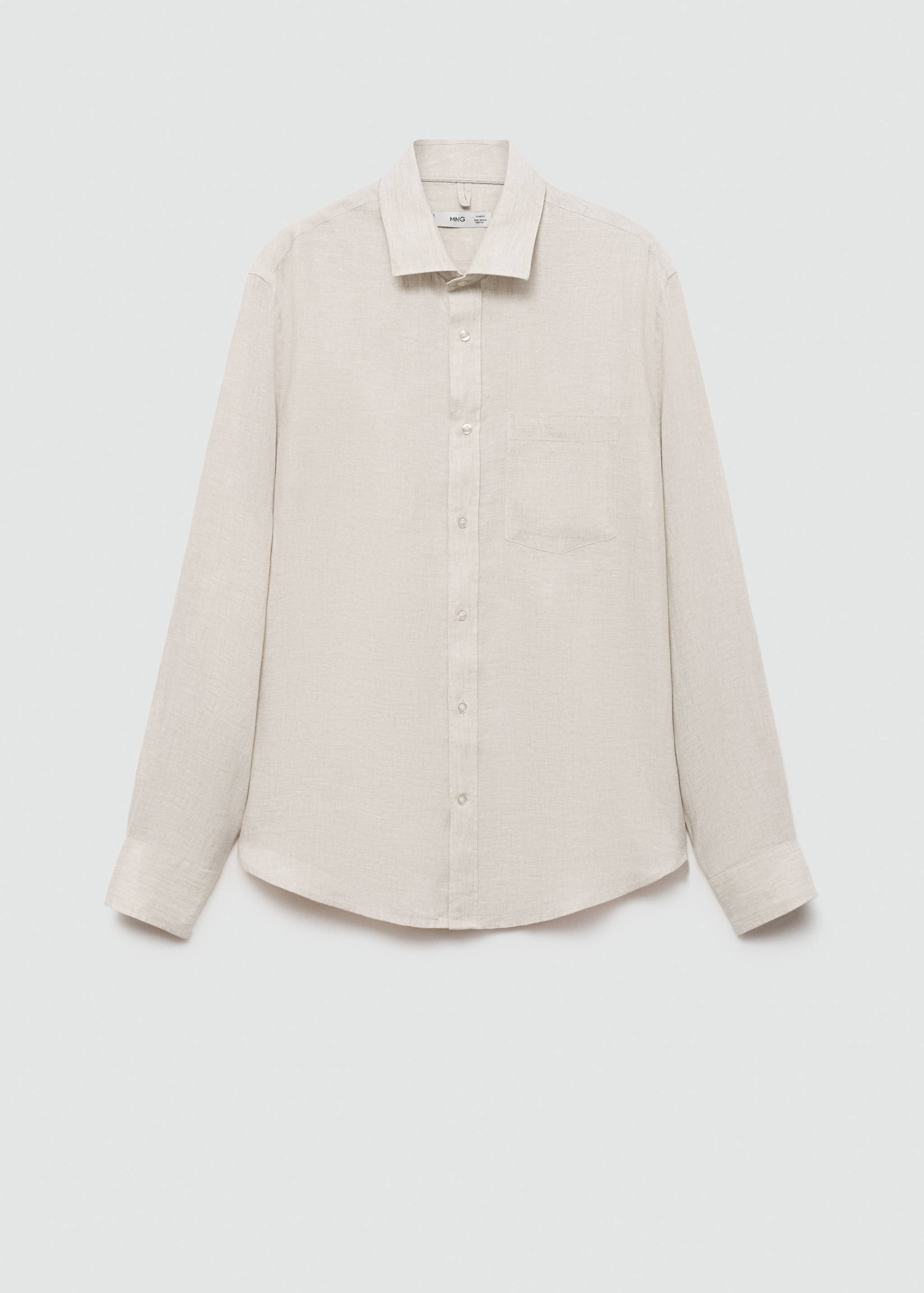 Classic fit 100% linen shirt - Article without model