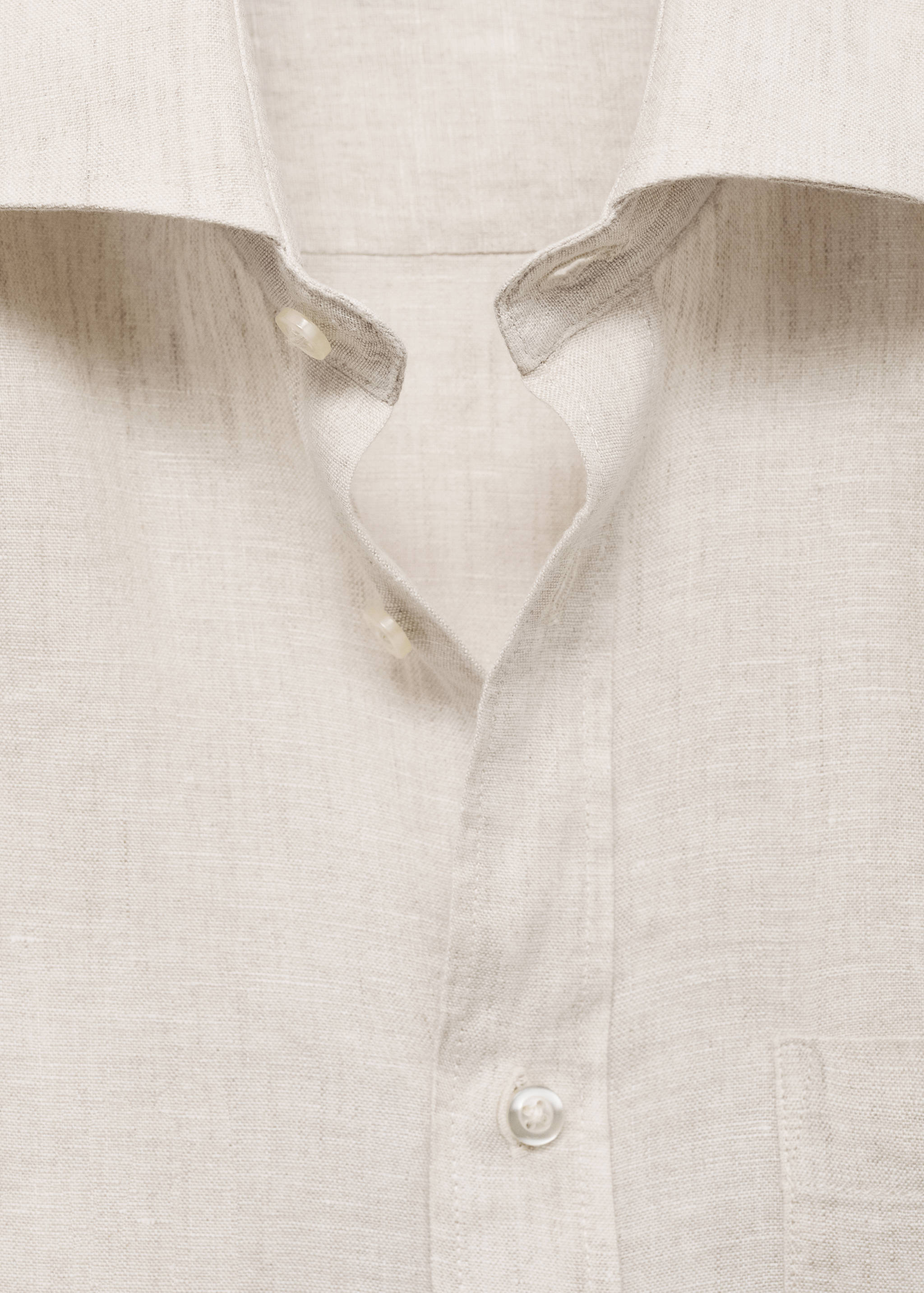 Classic fit 100% linen shirt - Details of the article 8