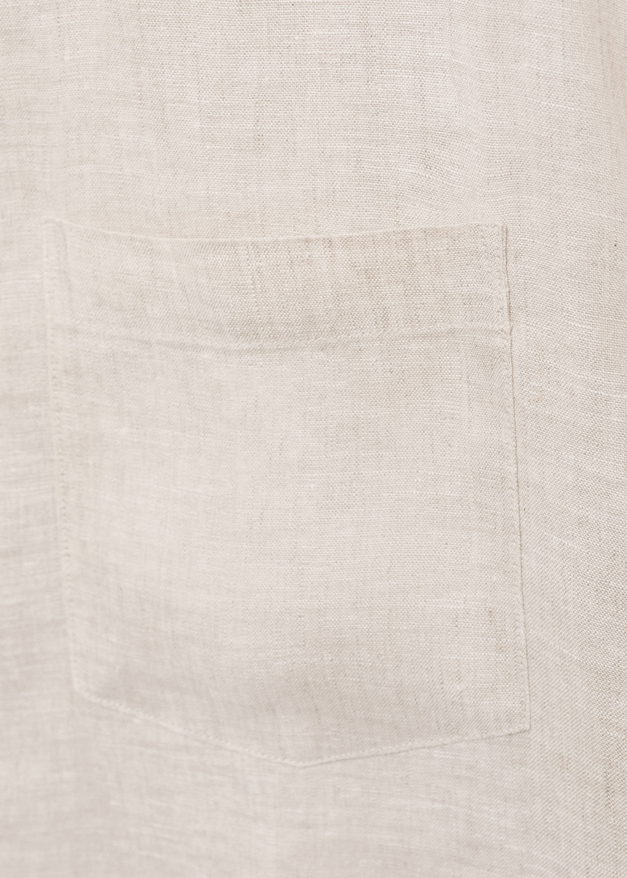 Classic fit 100% linen shirt - Details of the article 0