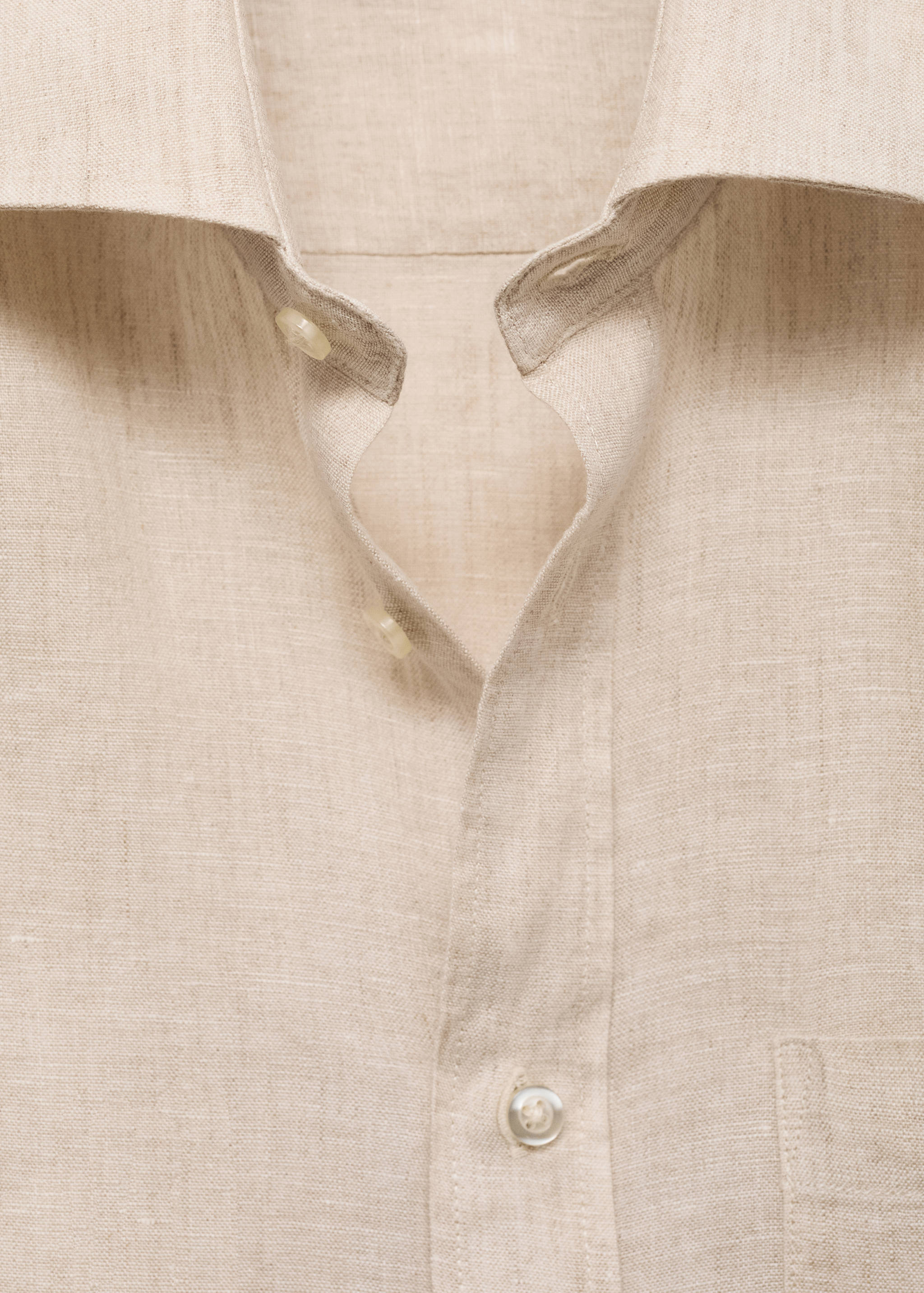 Classic fit 100% linen shirt - Details of the article 8