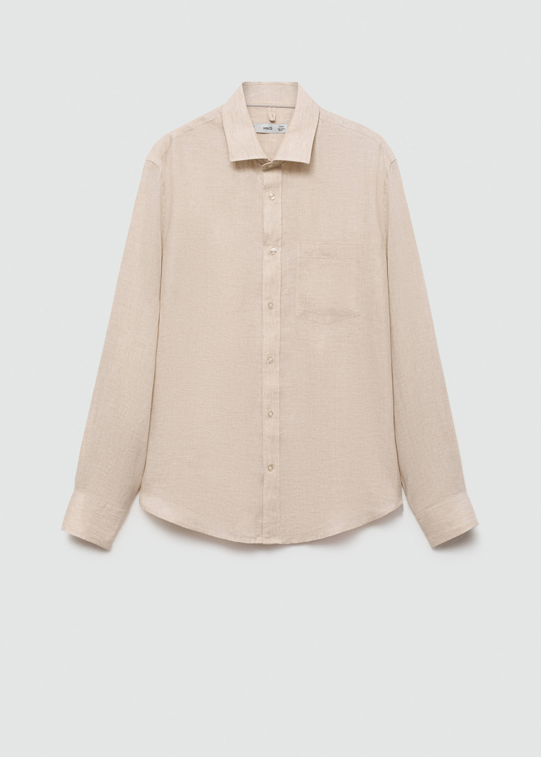 Classic fit 100% linen shirt - Article without model