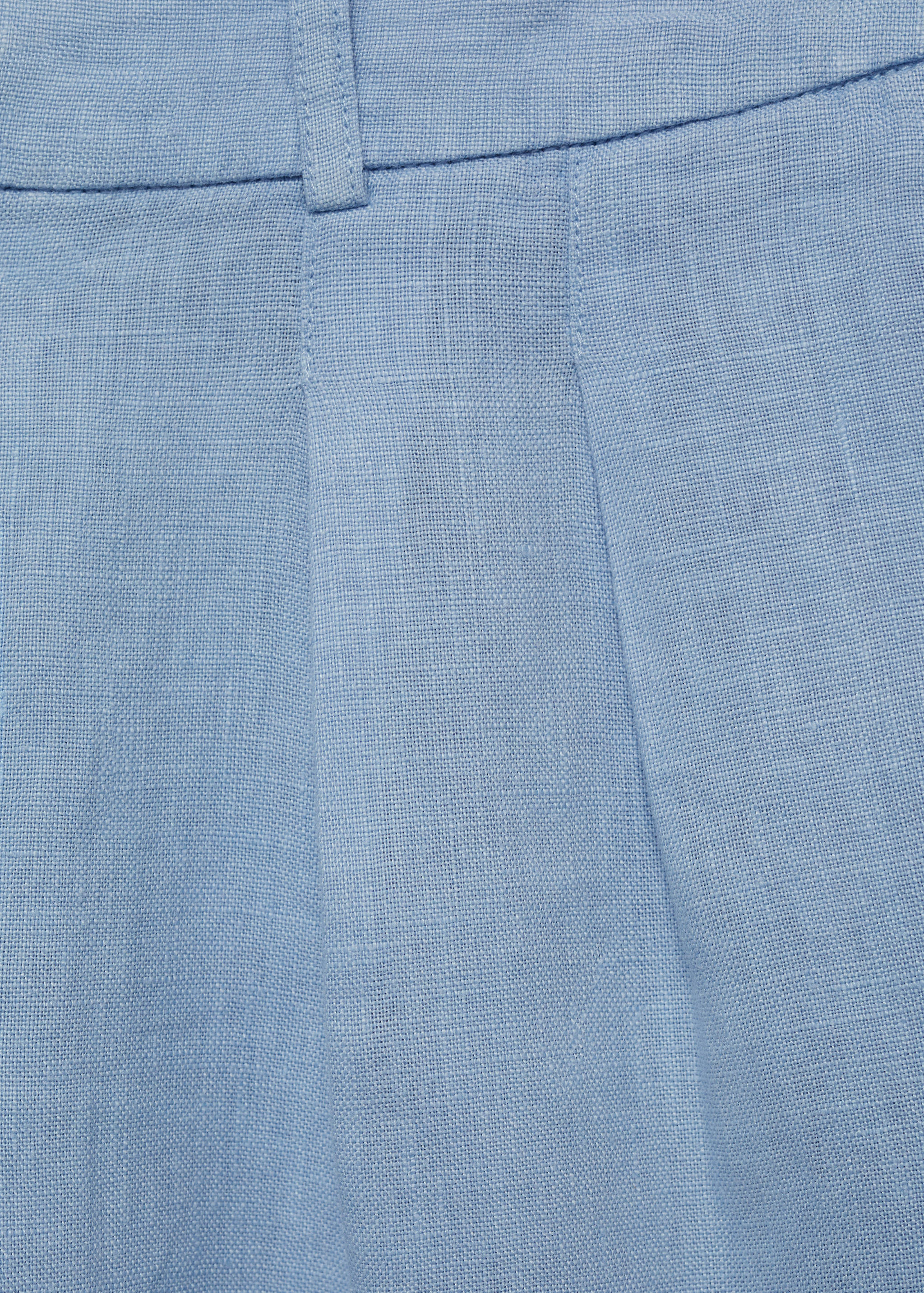 شورت كتان قصير بقصة مستقيمة - تفاصيل المنتج 8