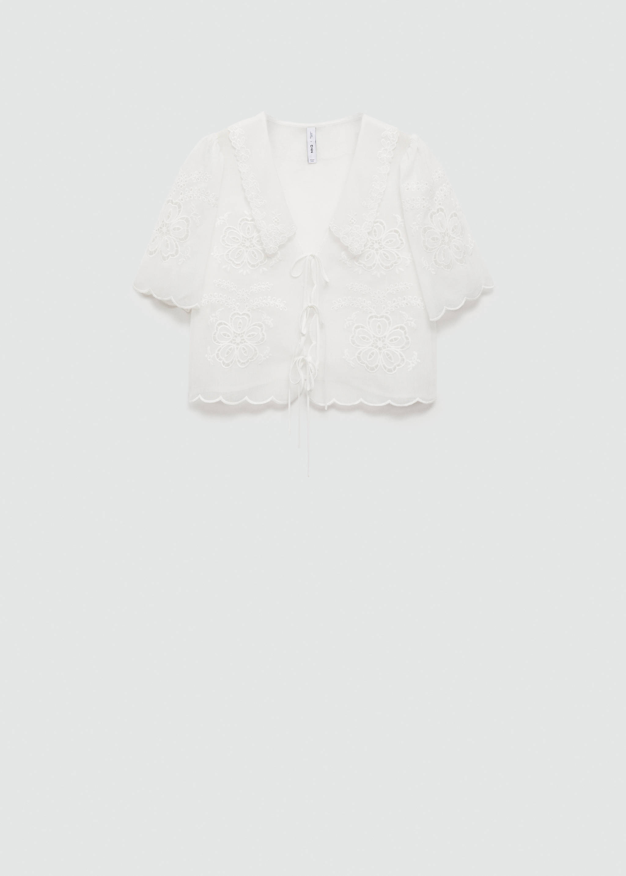 Embroidered blouse with bows - Article without model