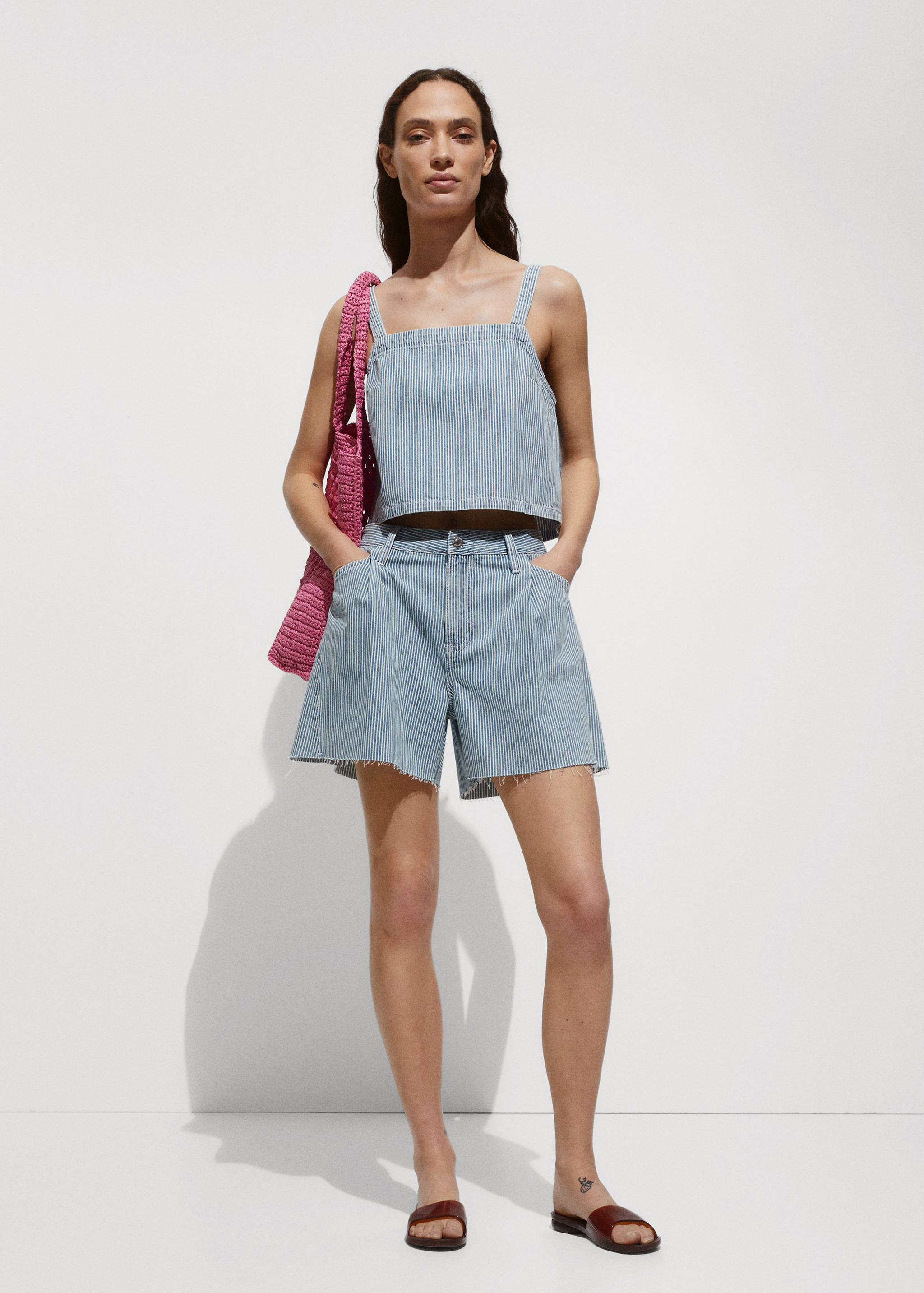 Denim crop top - General plane