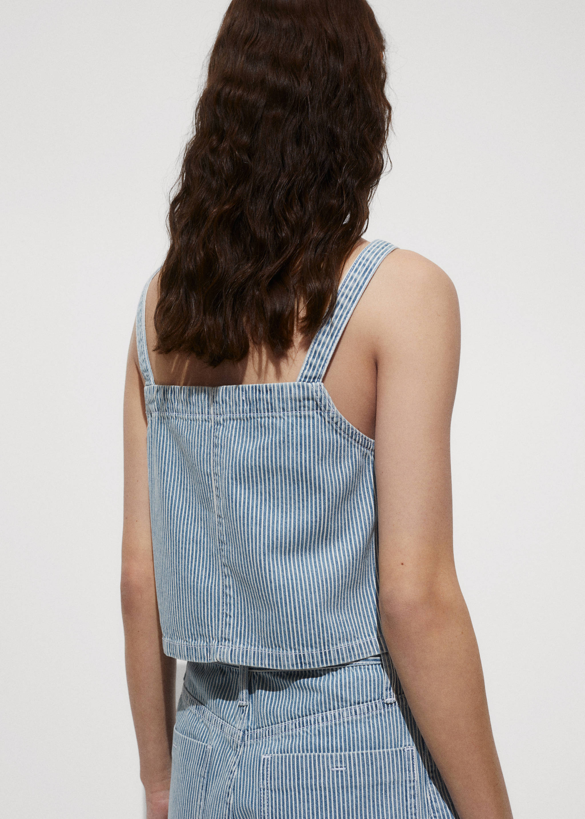 Denim crop top - Reverse of the article