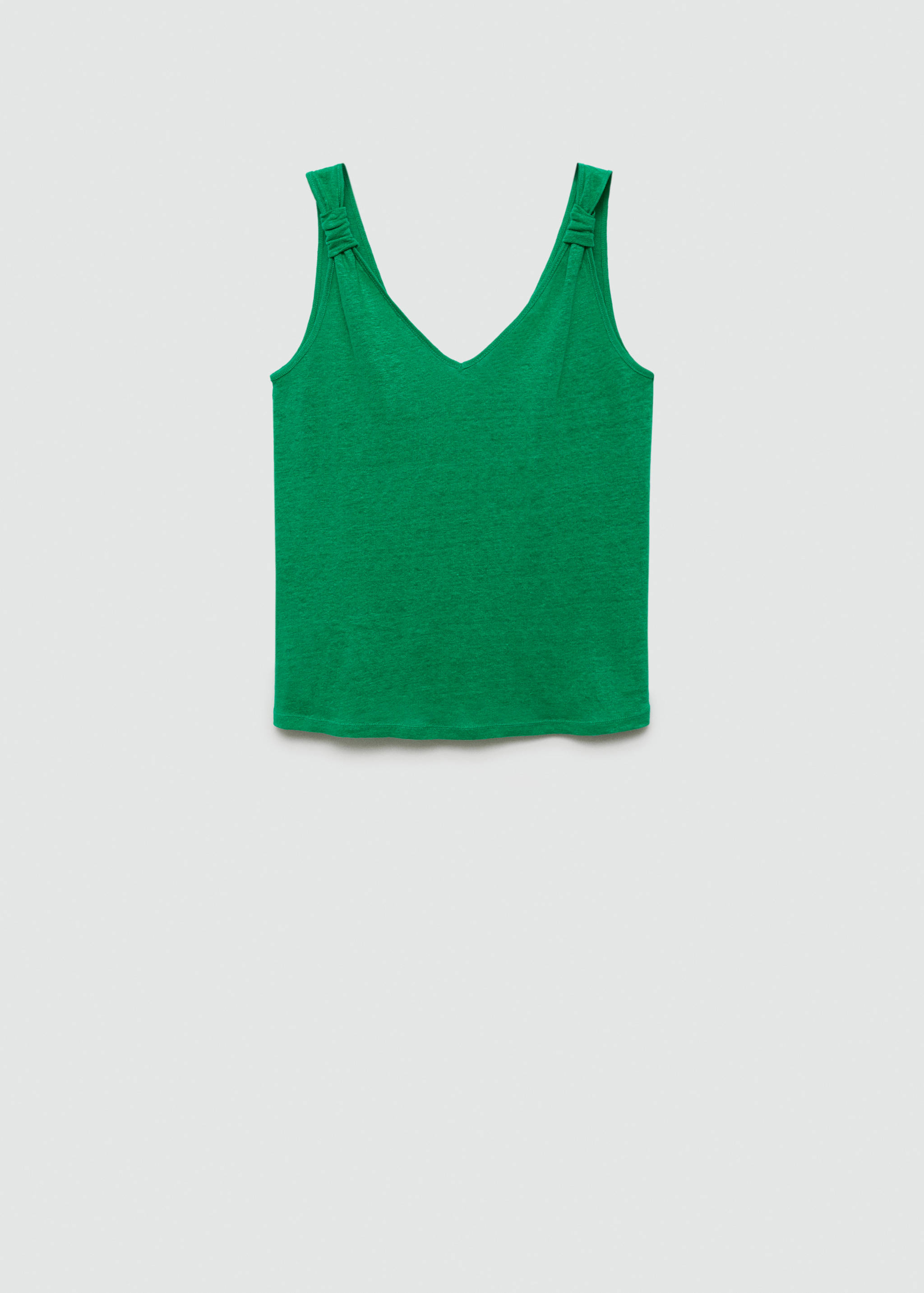 Linen top with knotted straps - Article without model