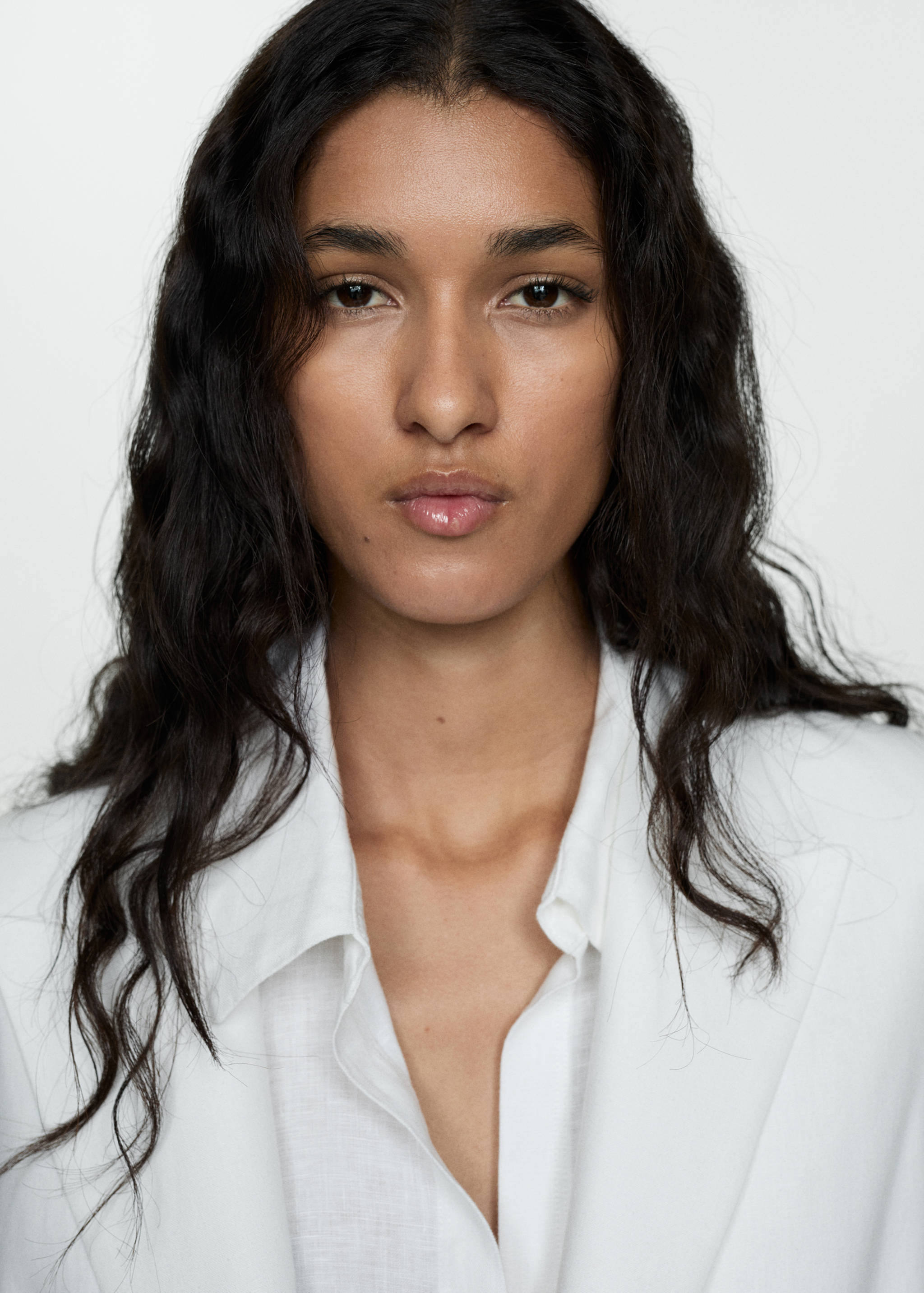 Straight-fit linen jacket - Details of the article 1