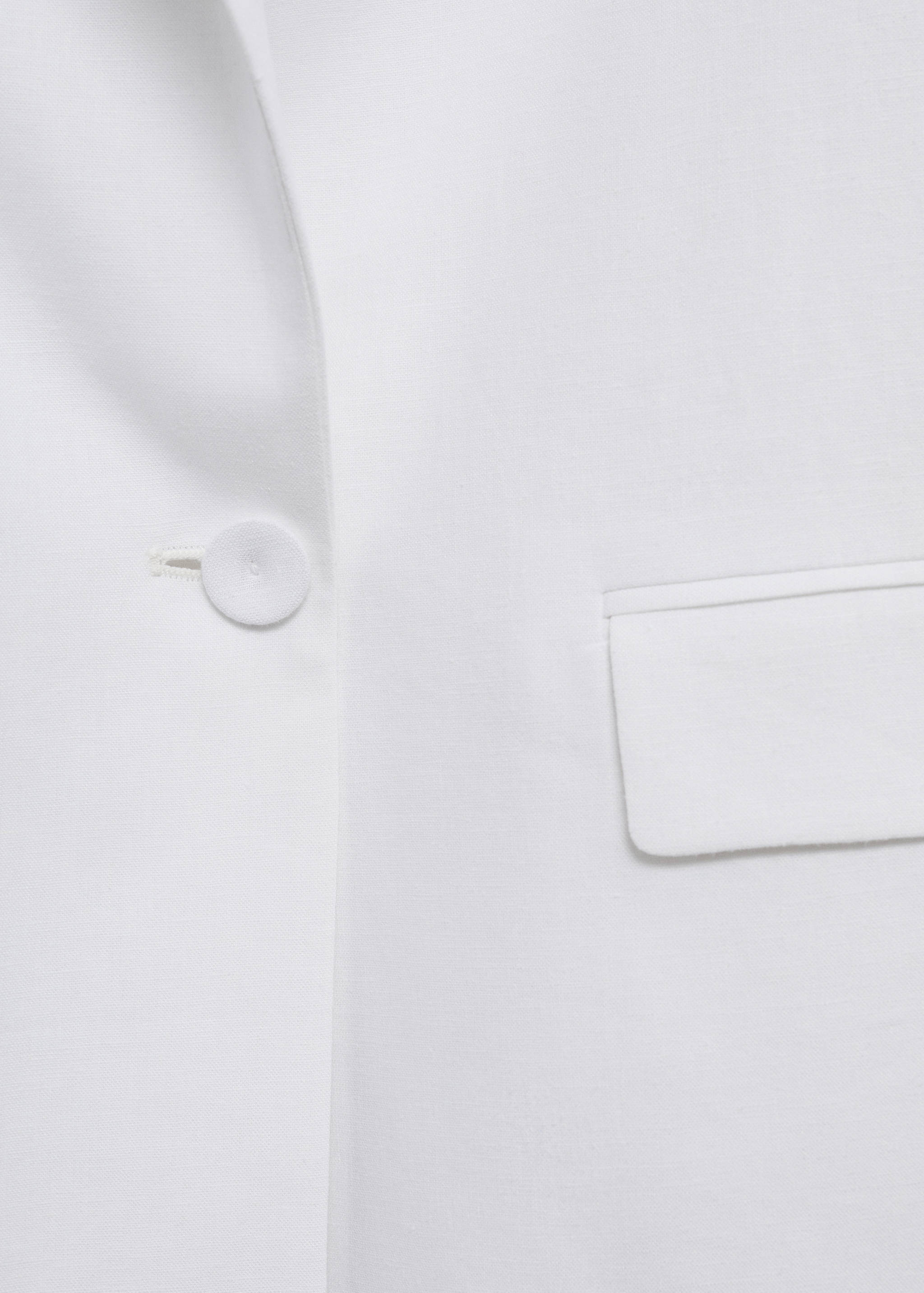 Straight-fit linen jacket - Details of the article 0