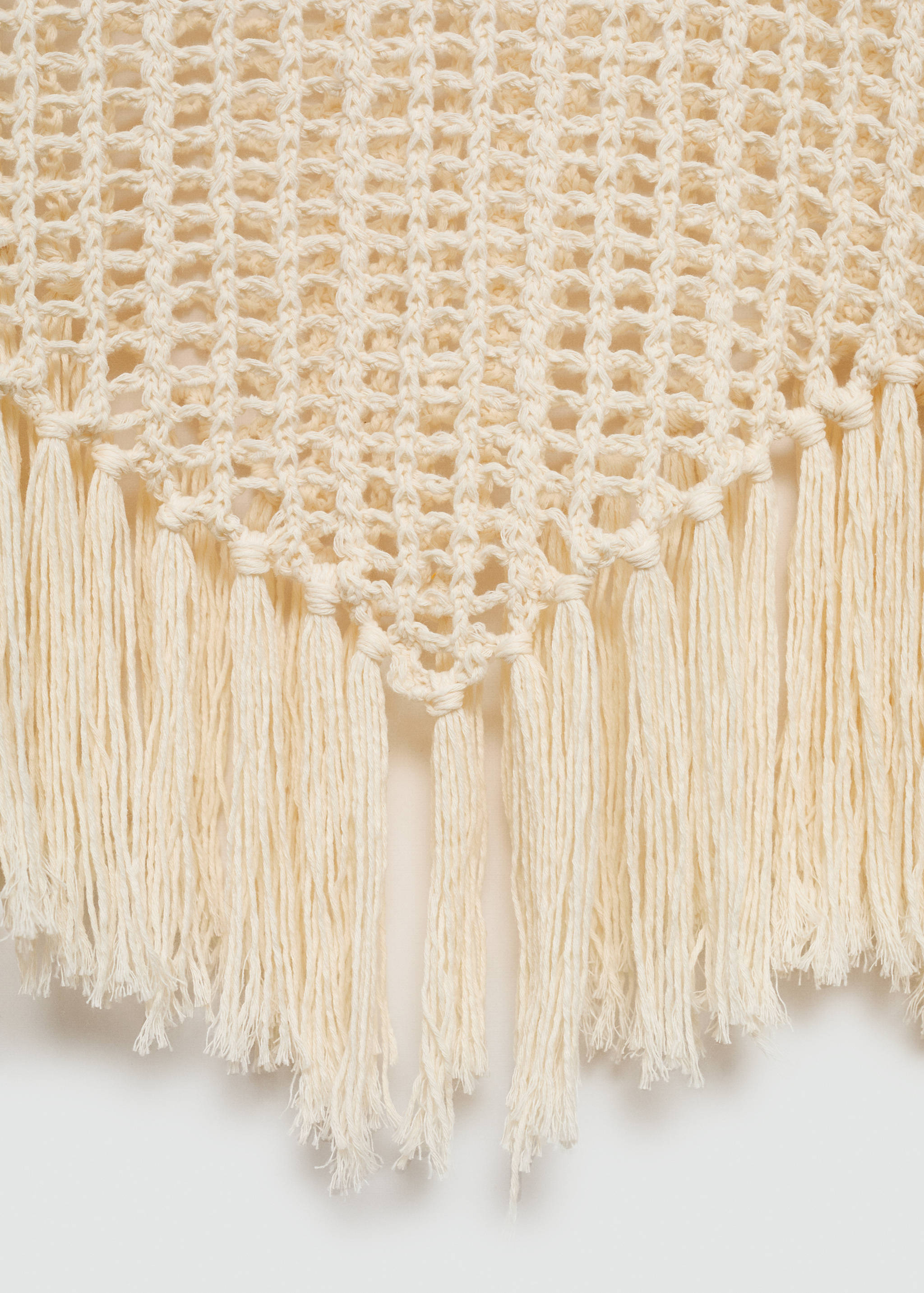 Openwork knitted sweater with fringes - Details of the article 8