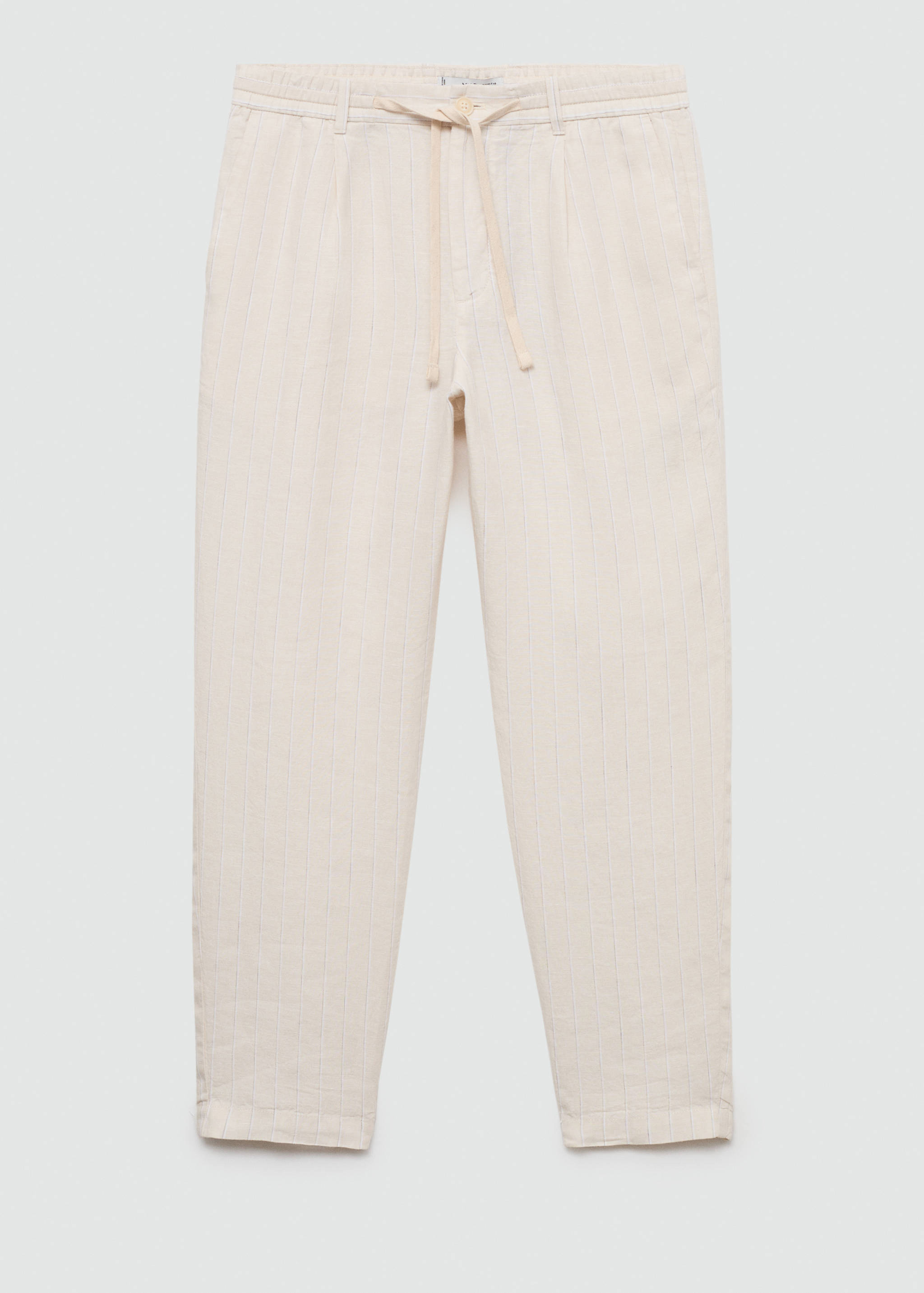 Pantalón 100% lino rayas cordón - Artículo sin modelo