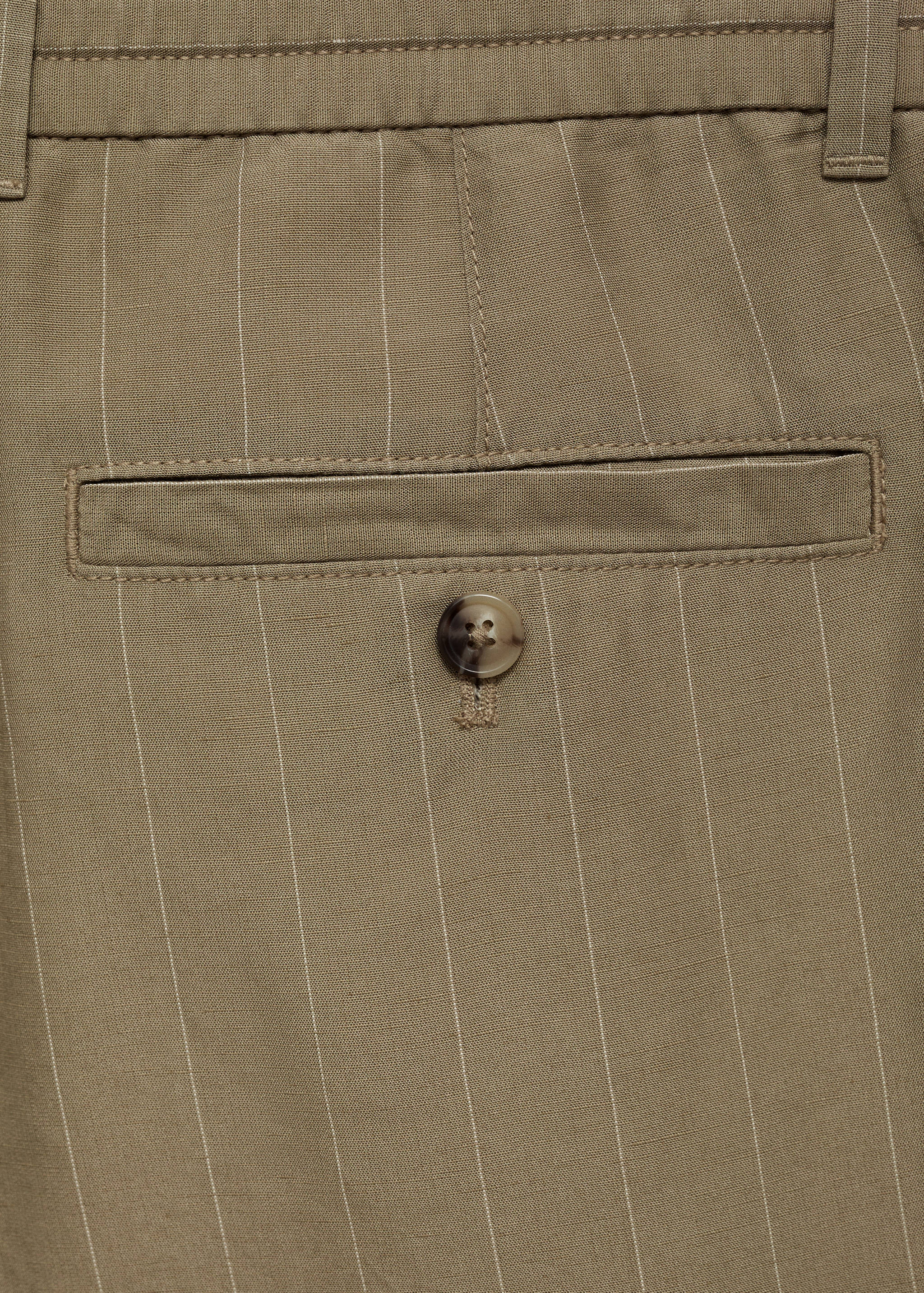 Pantalón mezcla lino rayas cordón - Detalle del artículo 0