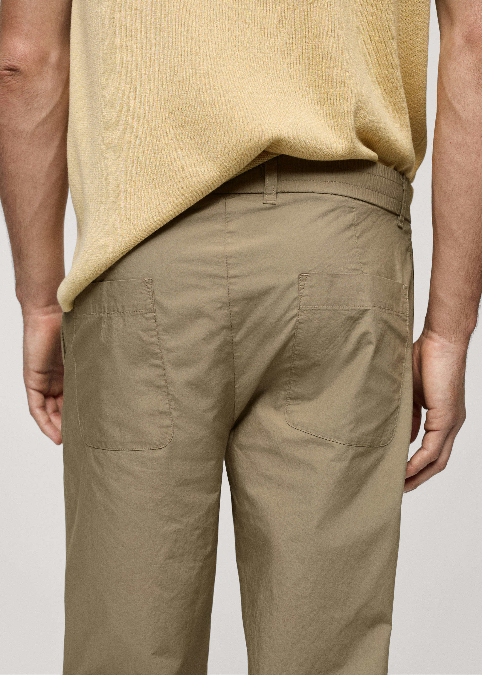 Drawstring cotton trousers - Details of the article 6