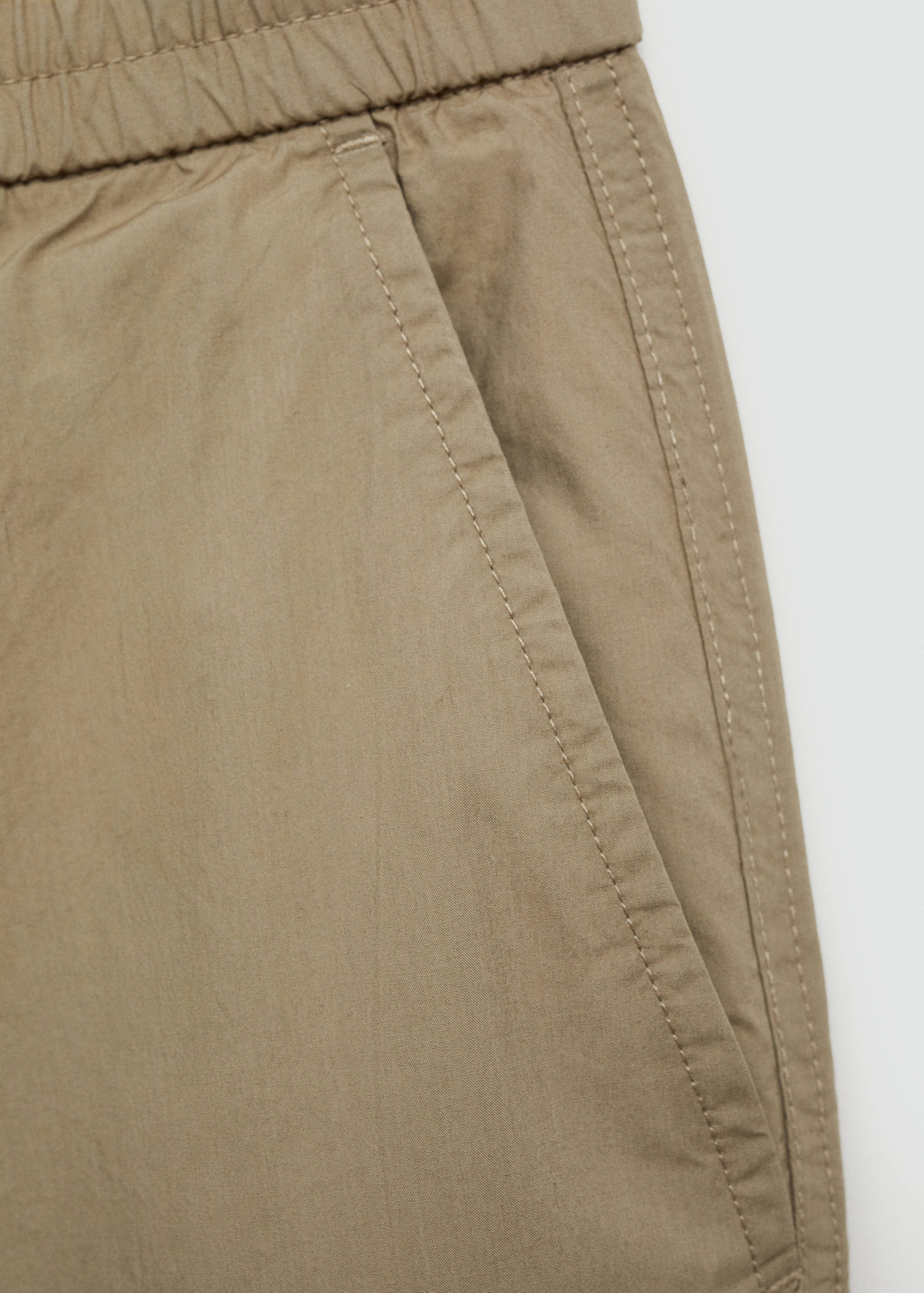 Drawstring cotton trousers - Details of the article 0
