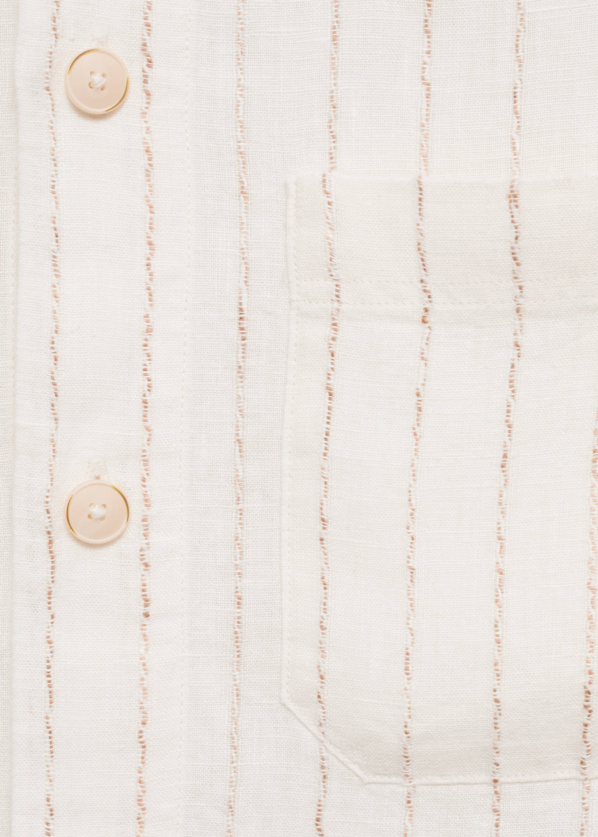 100% linen striped regular-fit shirt - Details of the article 8