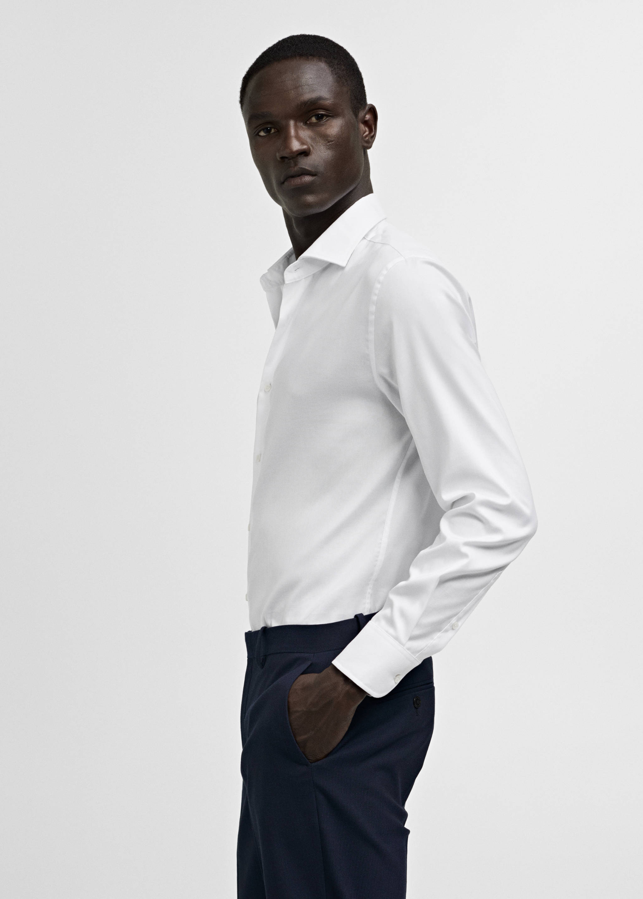 Chemise costume slim-fit coton structurée - Détail de l'article 2
