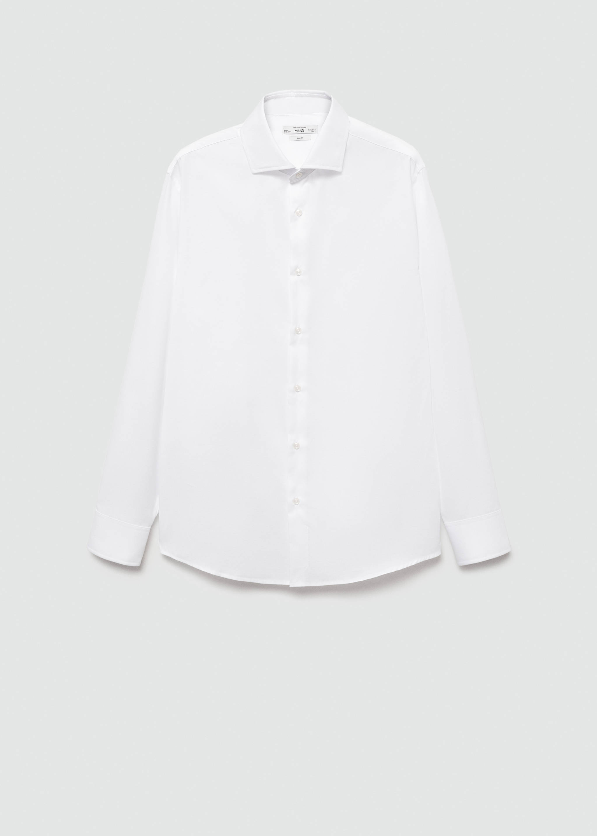 Slim-fit textured cotton suit shirt - Article without model