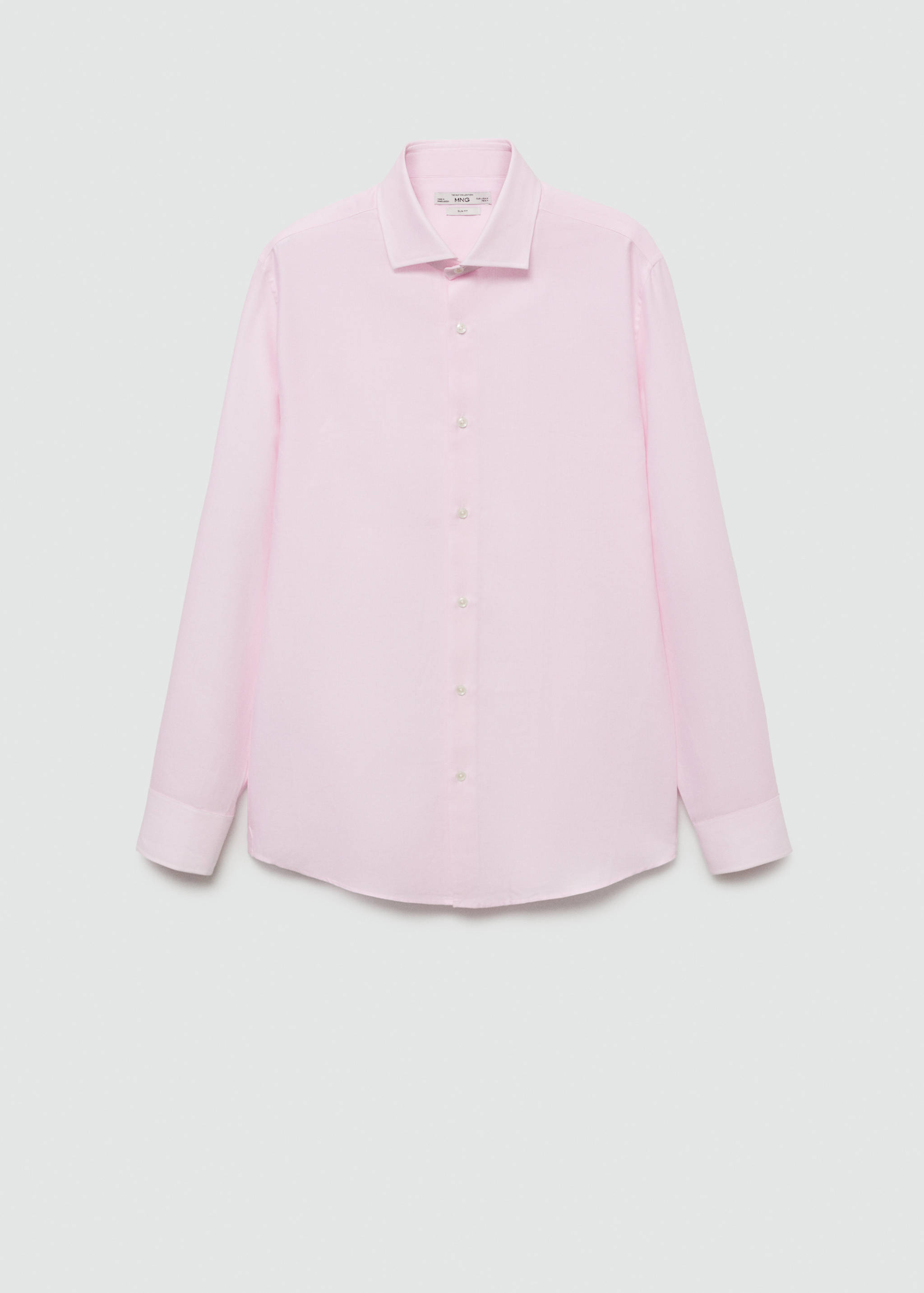 Slim-fit micro-stripe twill suit shirt - Article without model