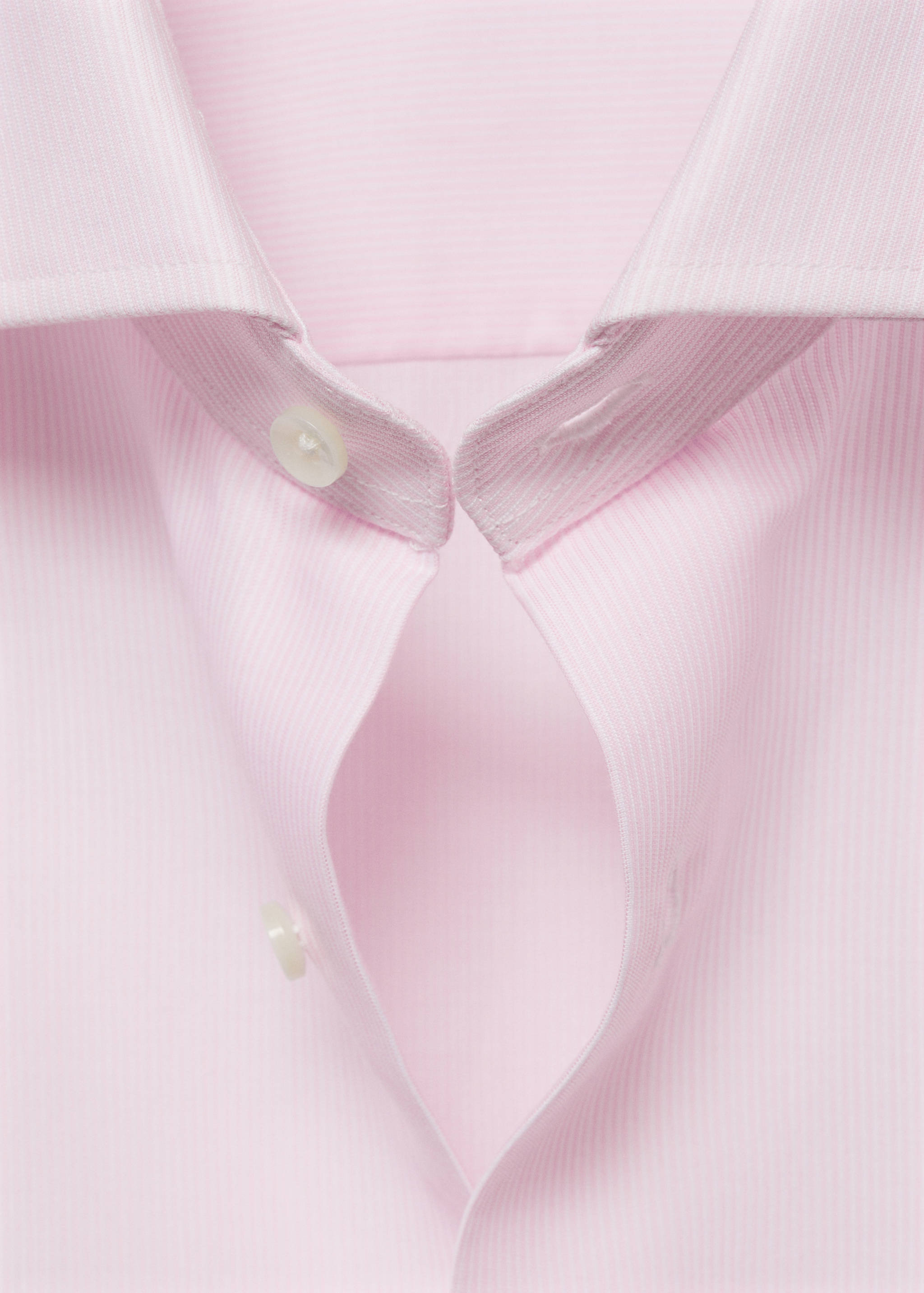 Slim-fit micro-stripe twill suit shirt - Reverse of the article