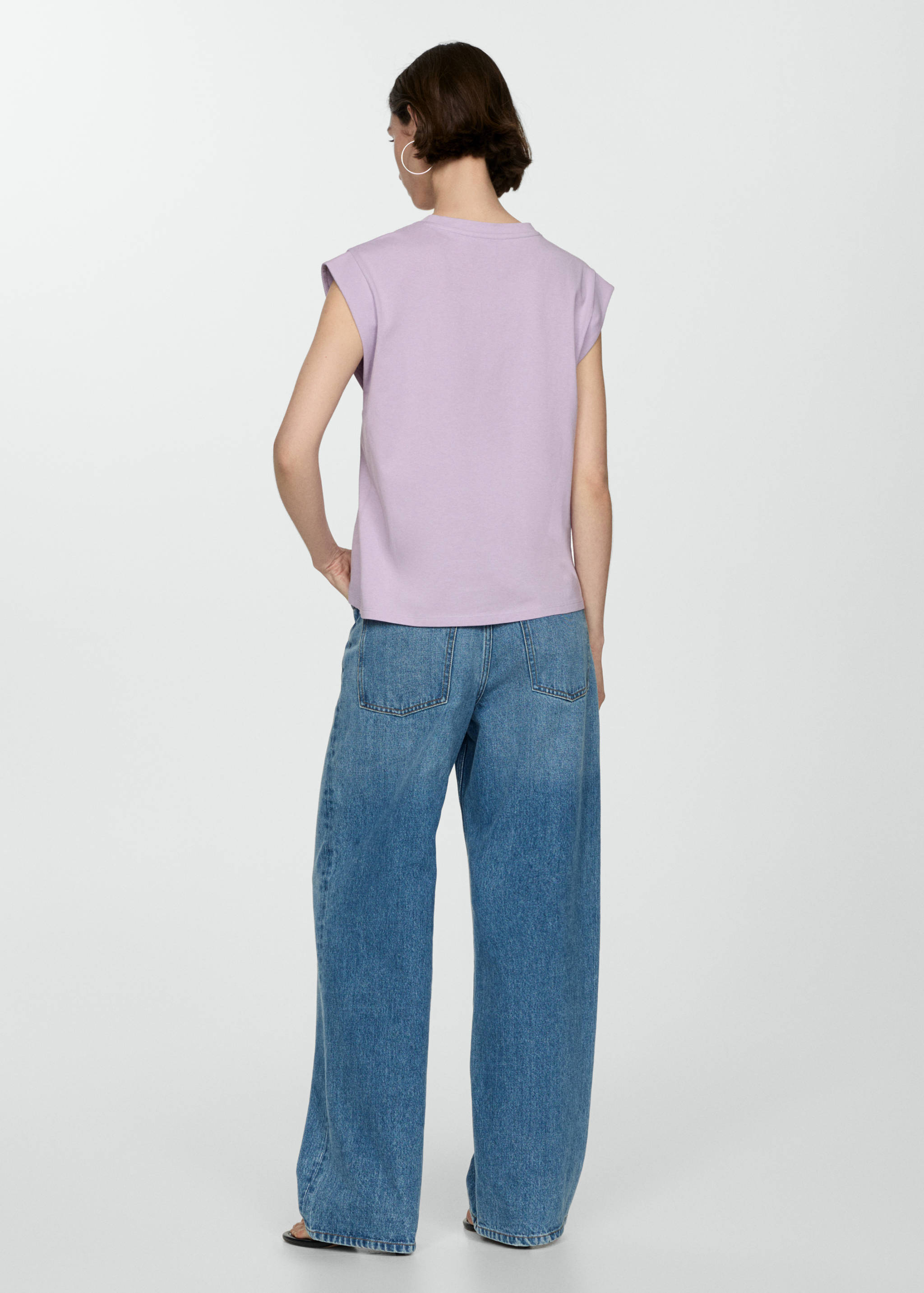 Short-sleeved cotton t-shirt - Reverse of the article