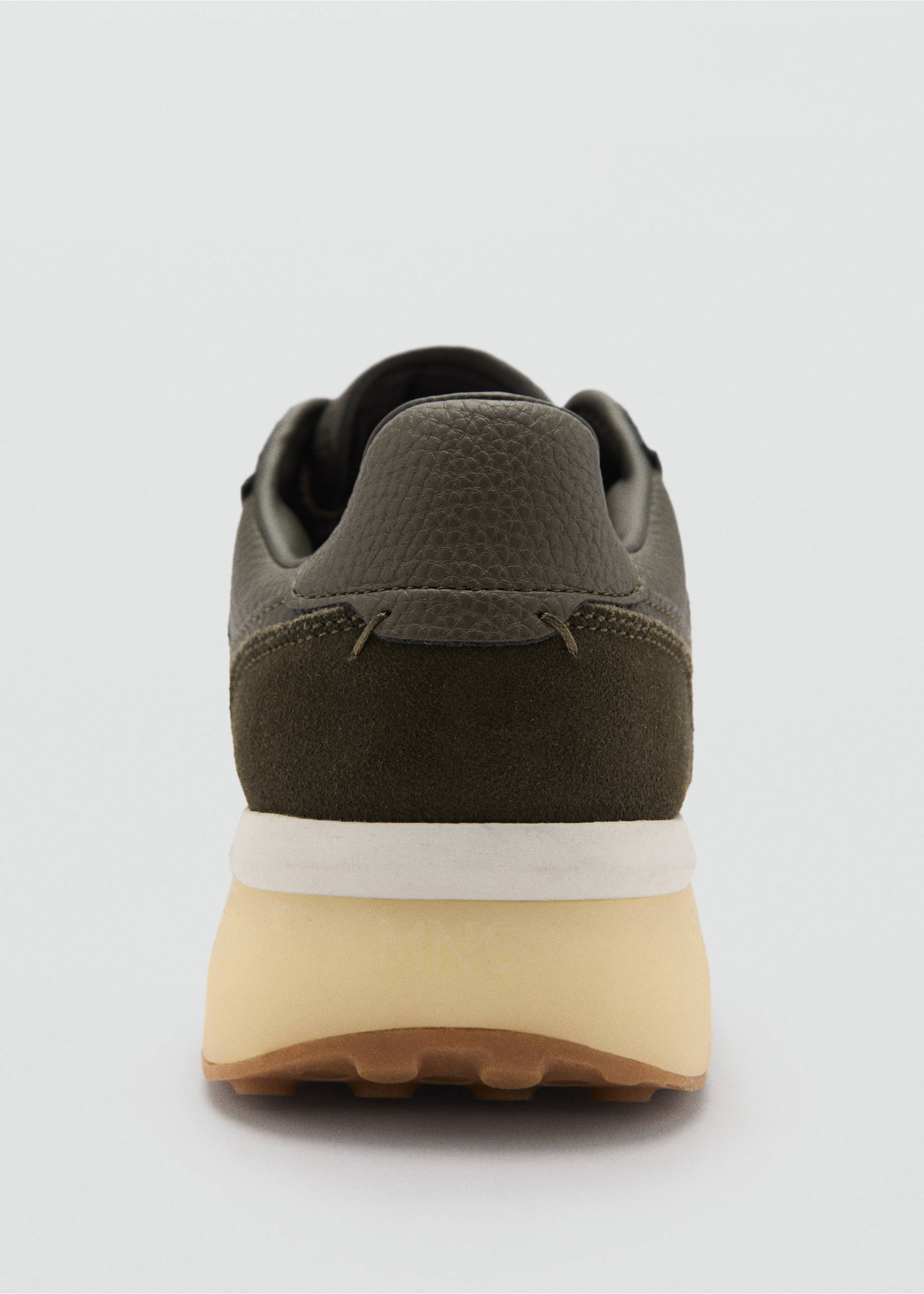Deportivas combinadas piel - Detalle del artículo 1, Khaki. Ref: 77030595-00.