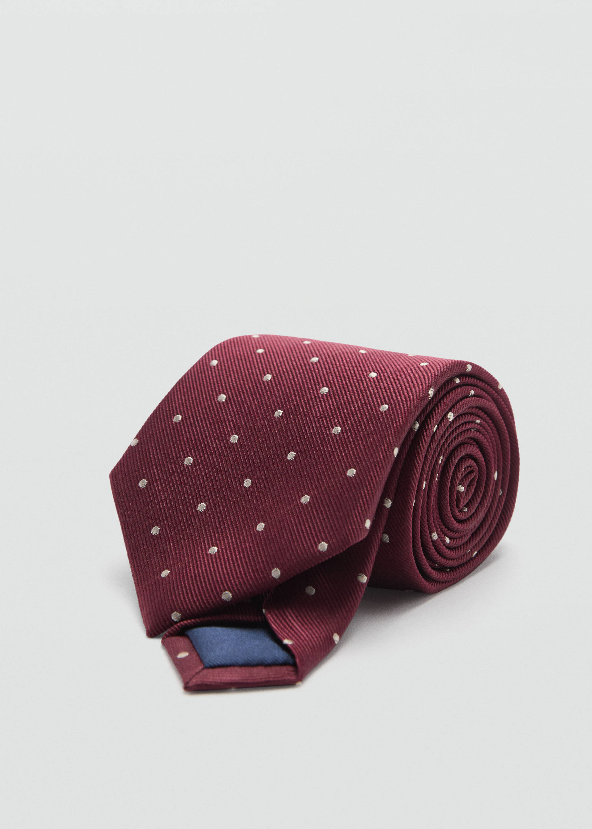 100% mulberry silk polka-dot tie - Medium plane