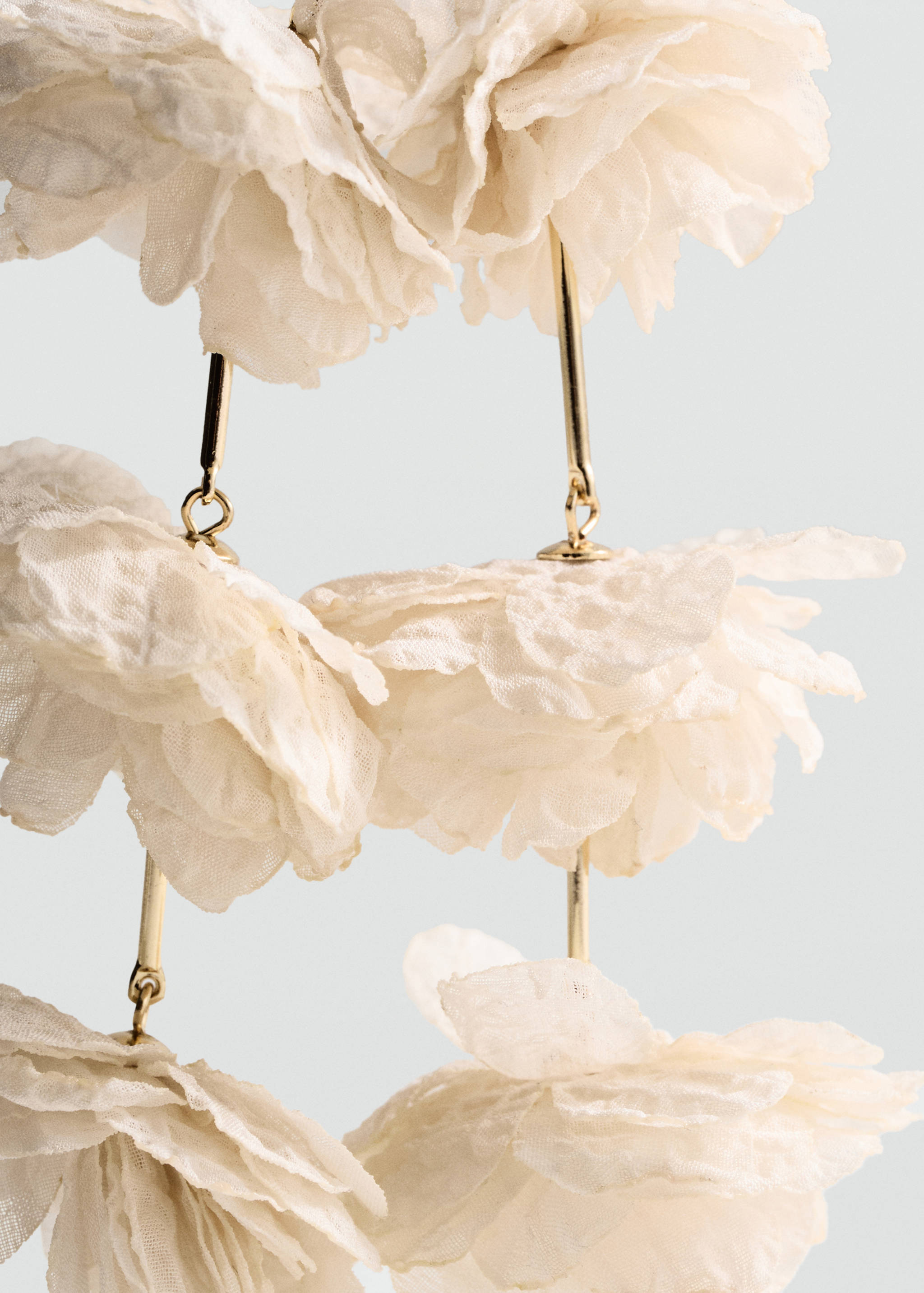 Boucles d'oreilles pendantes fleurs - Détail de l'article 1