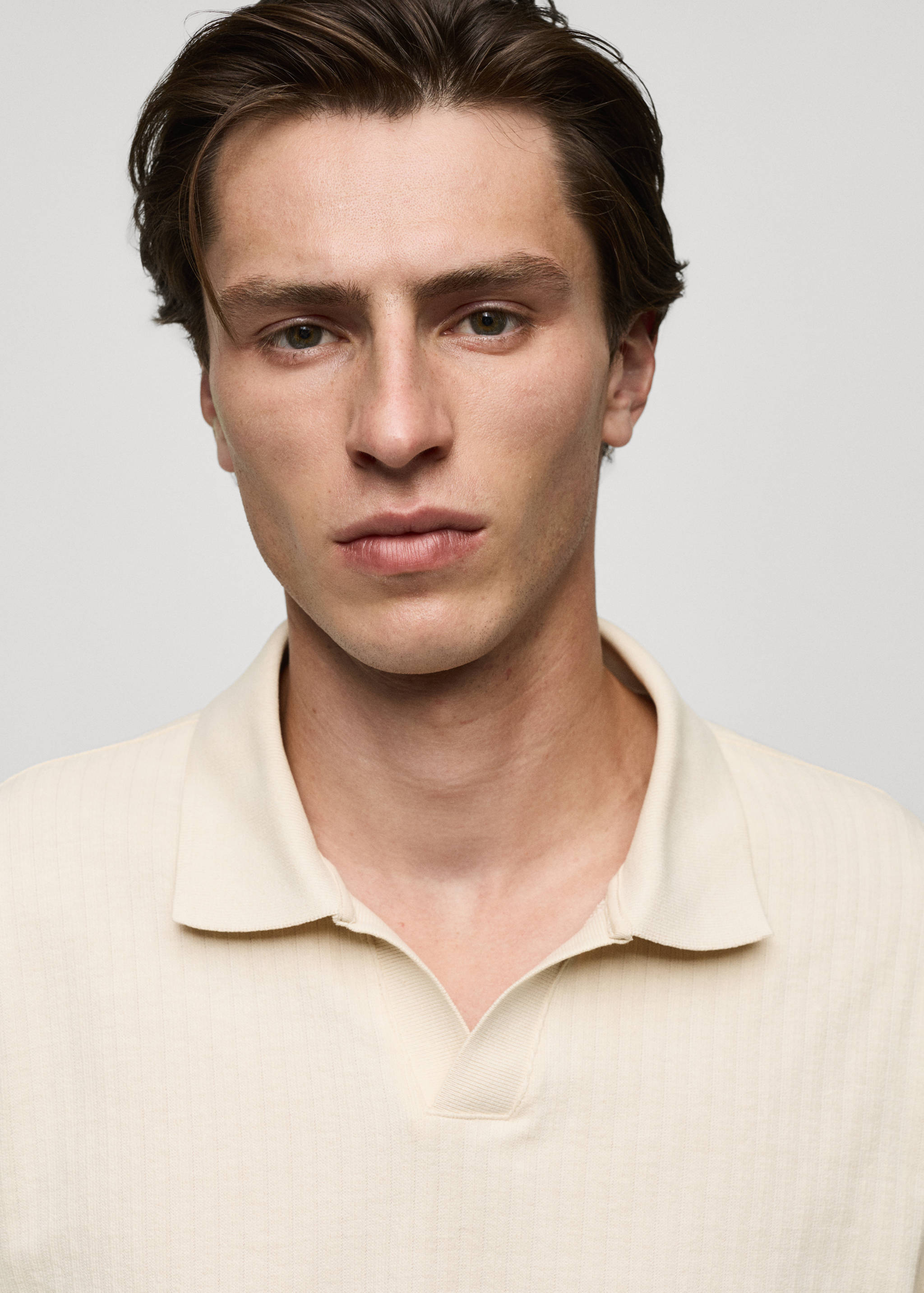 Polo regular-fit coton maille côtelée - Détail de l'article 1