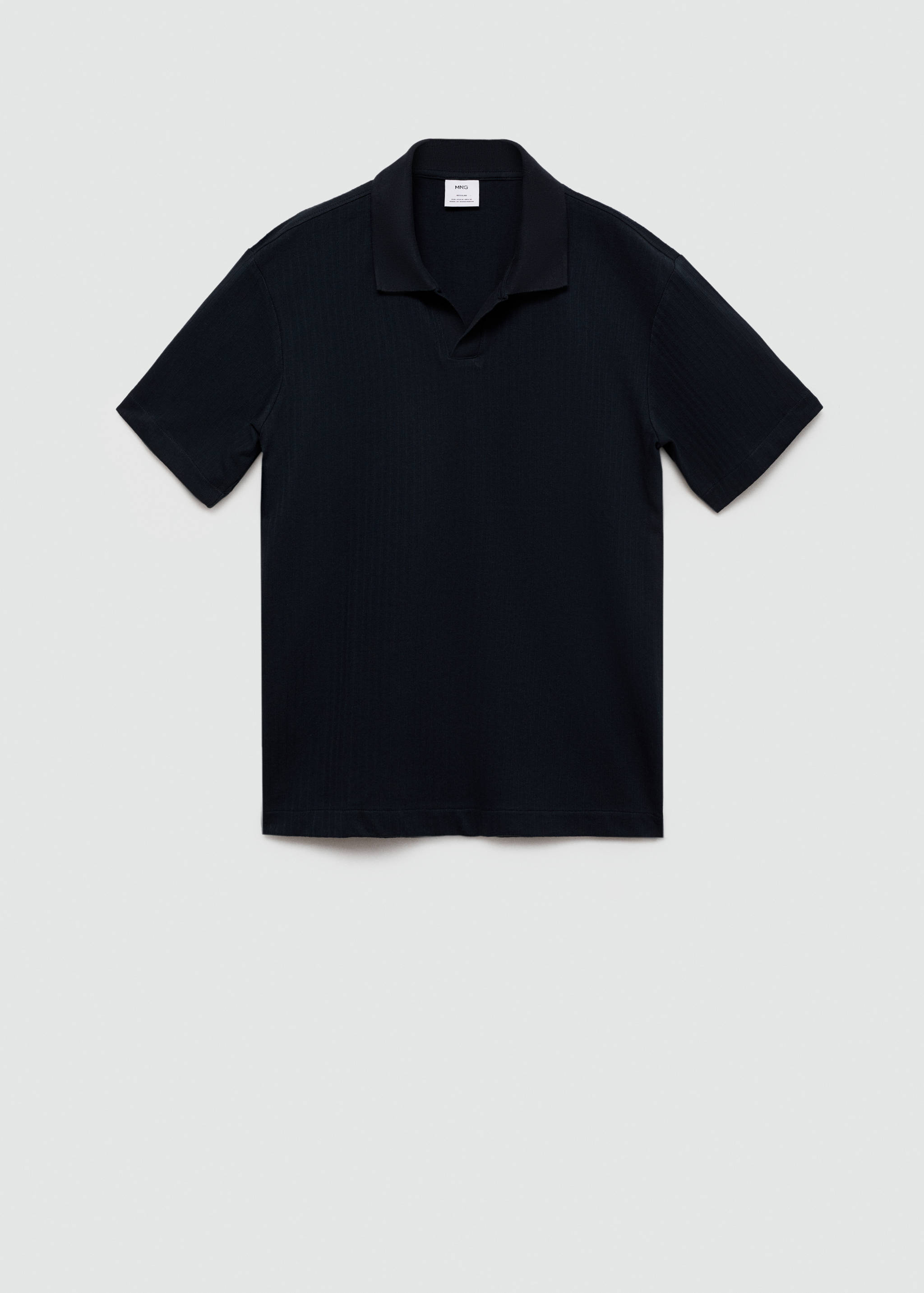 Polo regular-fit coton maille côtelée - Article sans modèle