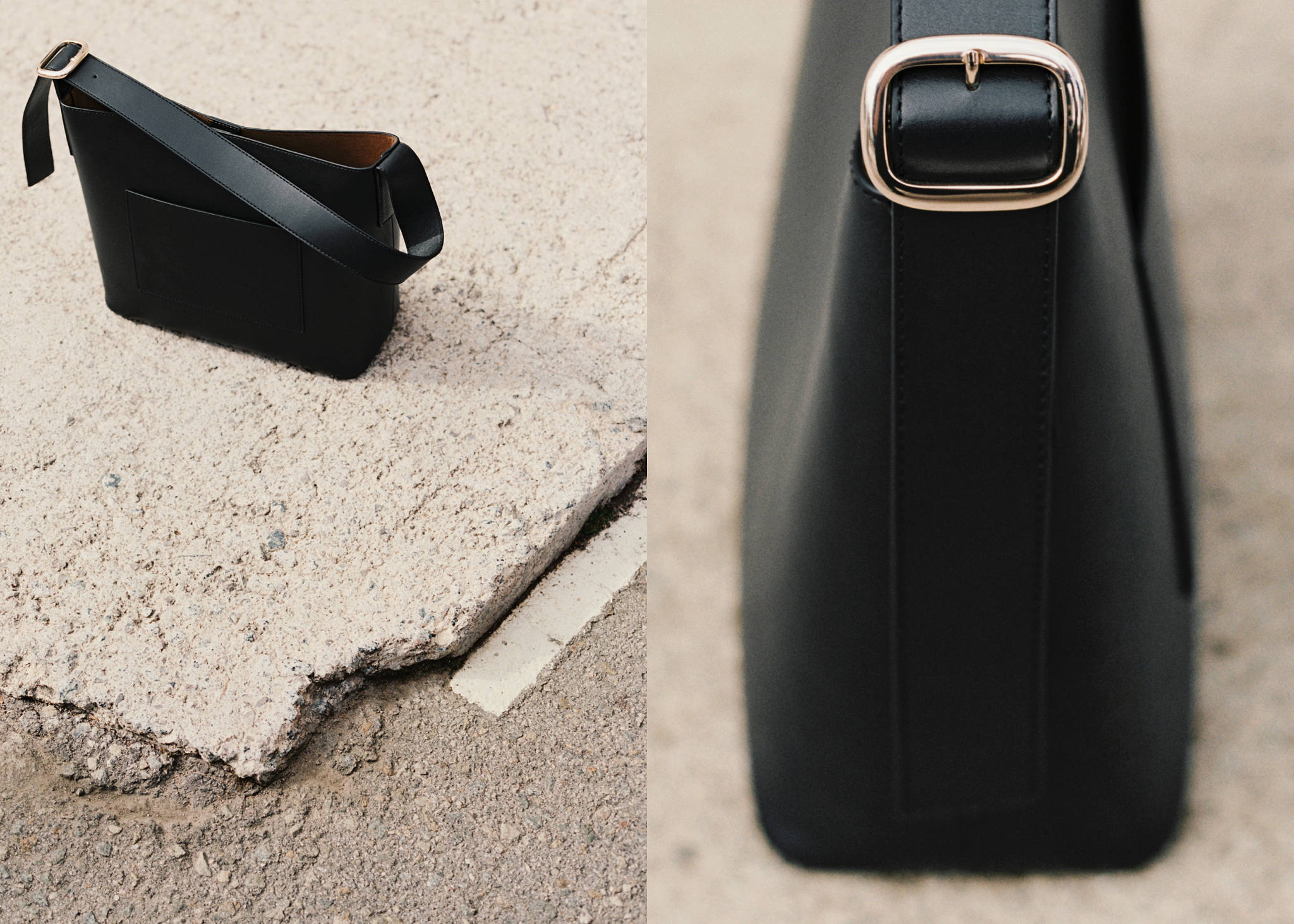 Leather shopper bag - Panoramic plane