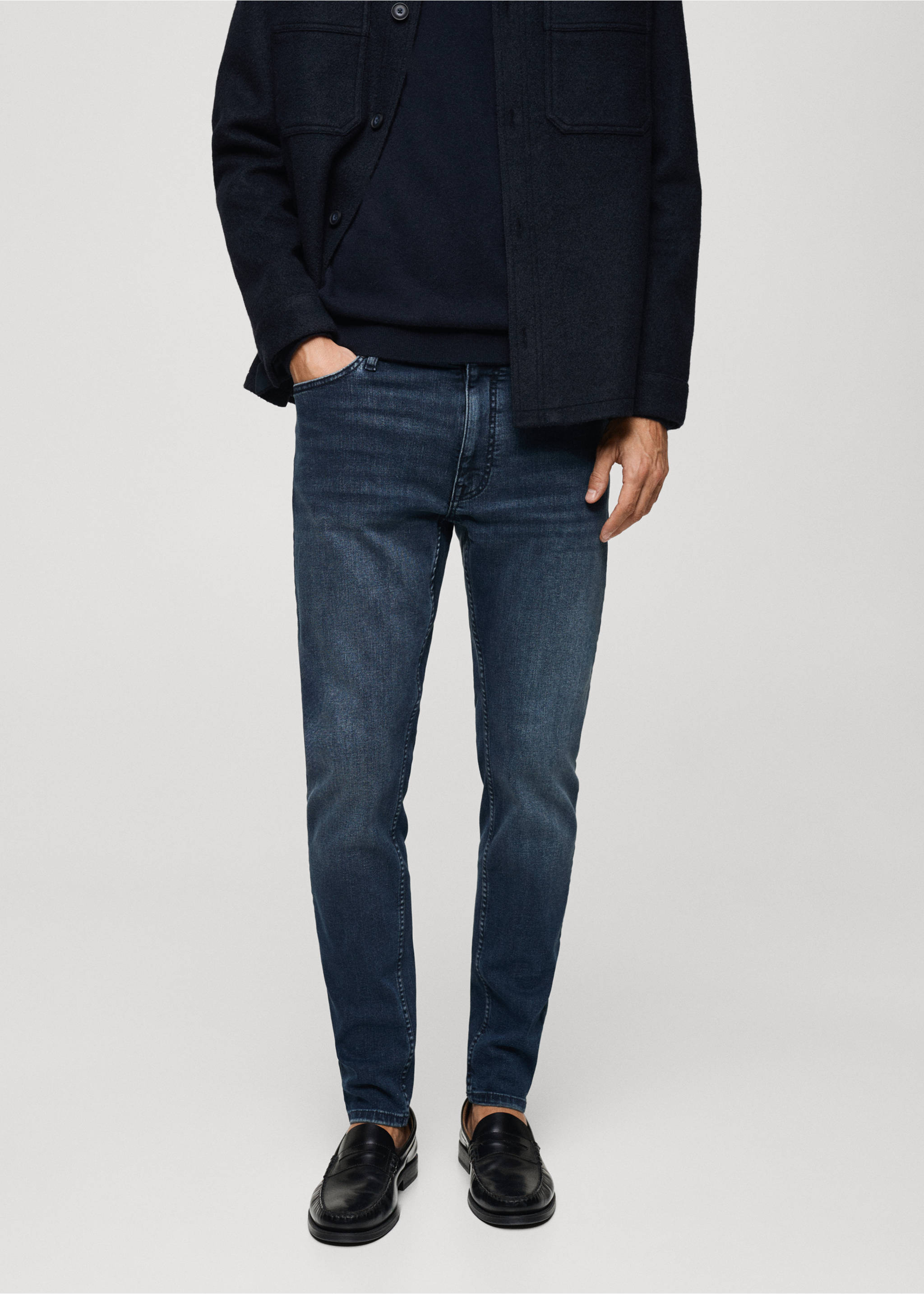 Jeans Jude skinny fit - Plano medio, Azul oscuro intenso. Ref: 77030620-00.