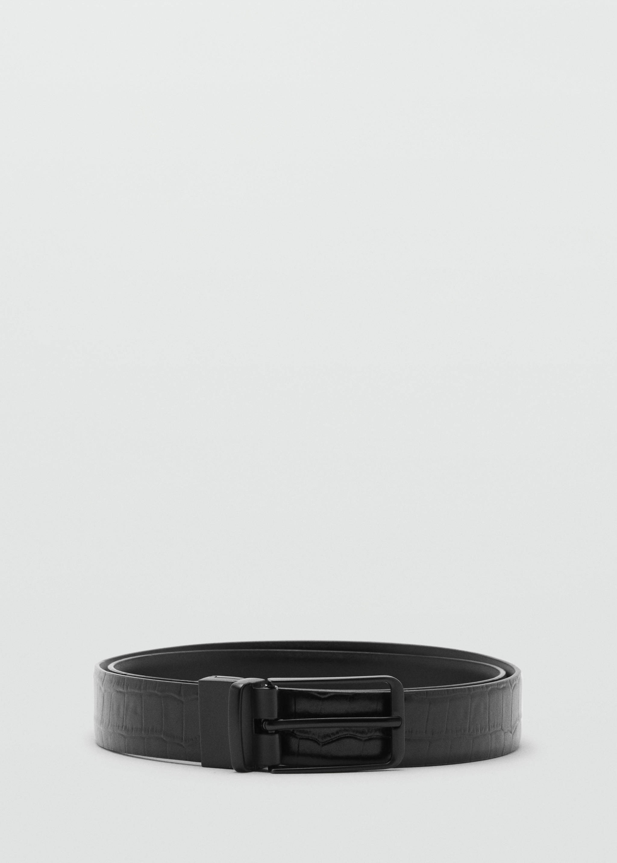 Croc-effect leather belt - Article without model