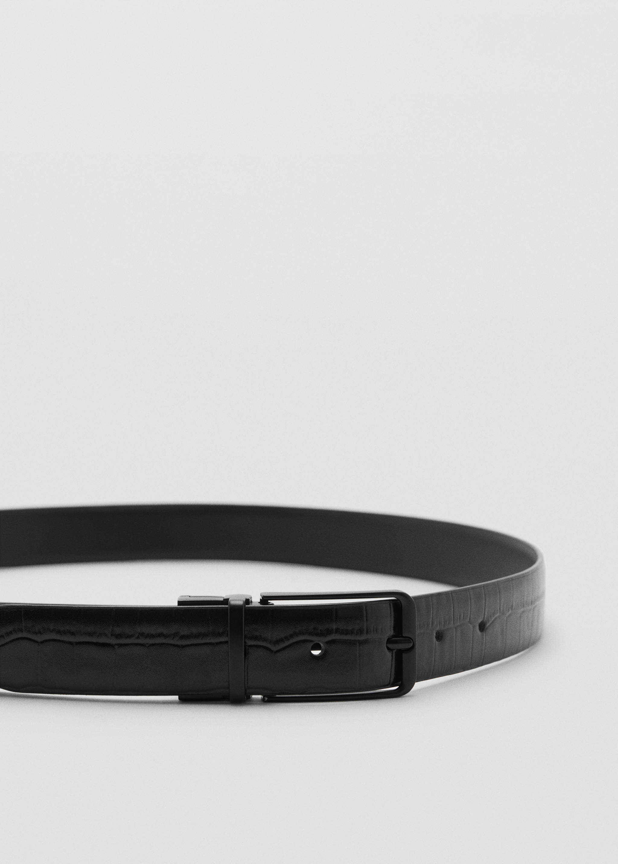 Croc-effect leather belt - Details of the article 2