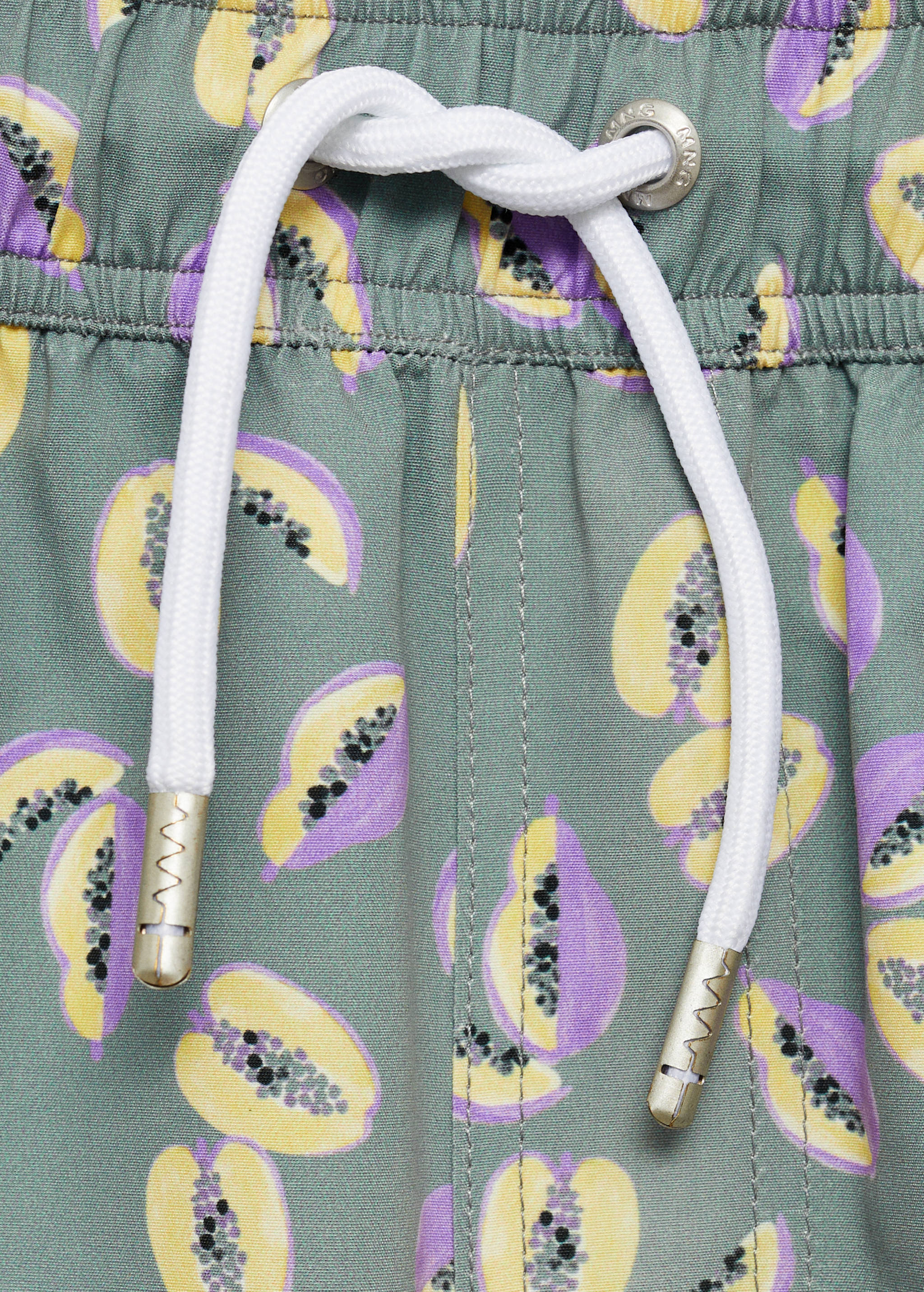 Papaya-print swimsuit - Details of the article 0