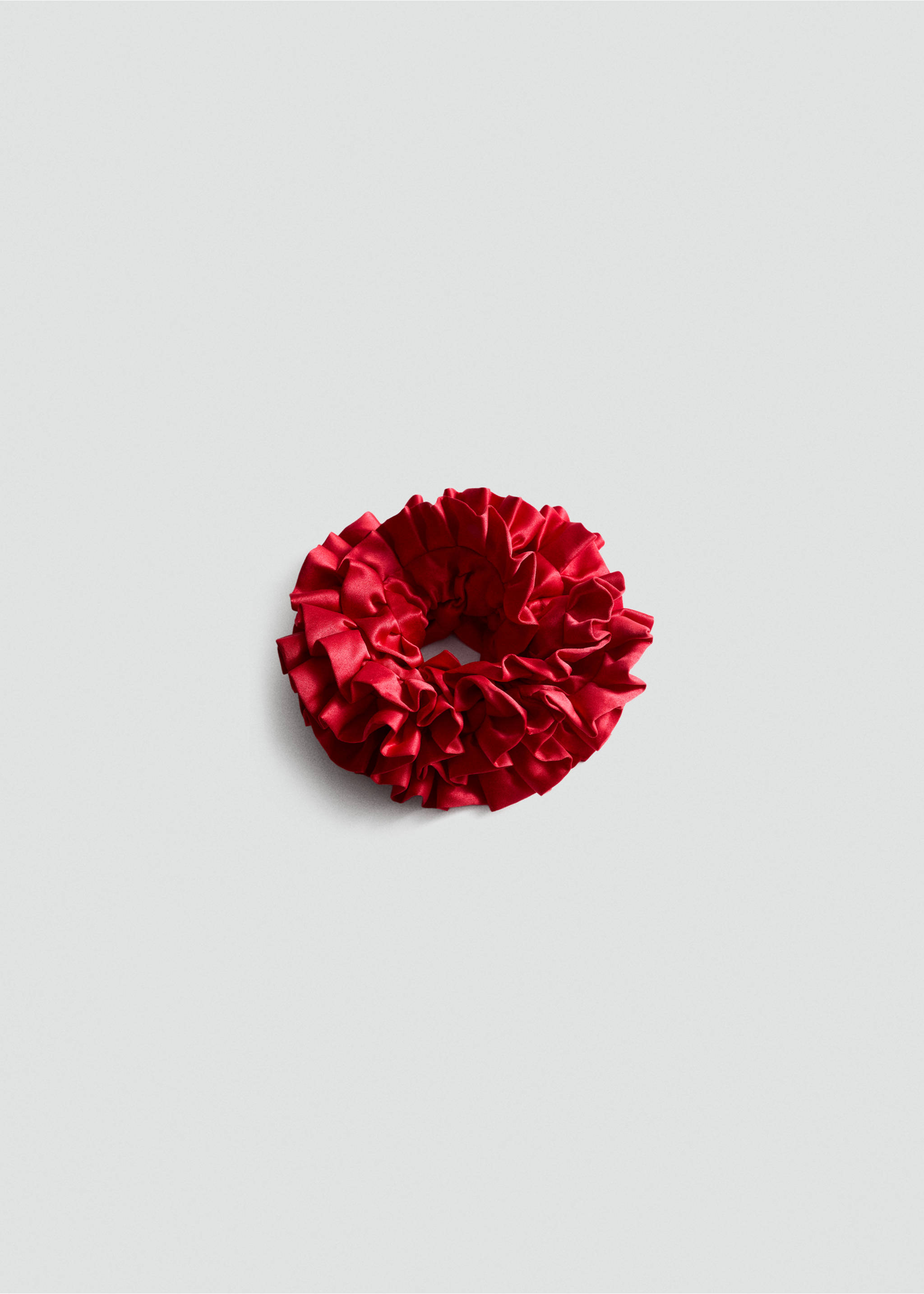 Maxi-flower scrunchie - Article without model, Red. Ref: 77030646-00.