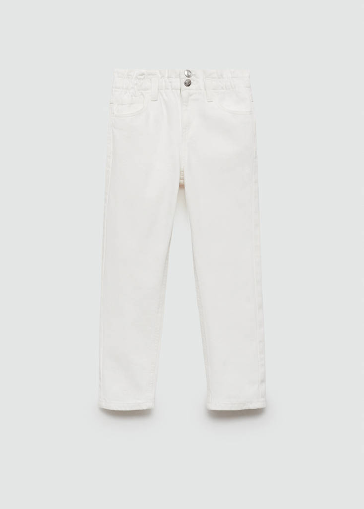 Paperbag jeans — White