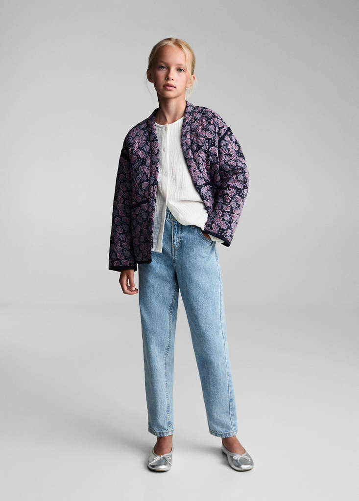 Paperbag jeans — Medium Blue