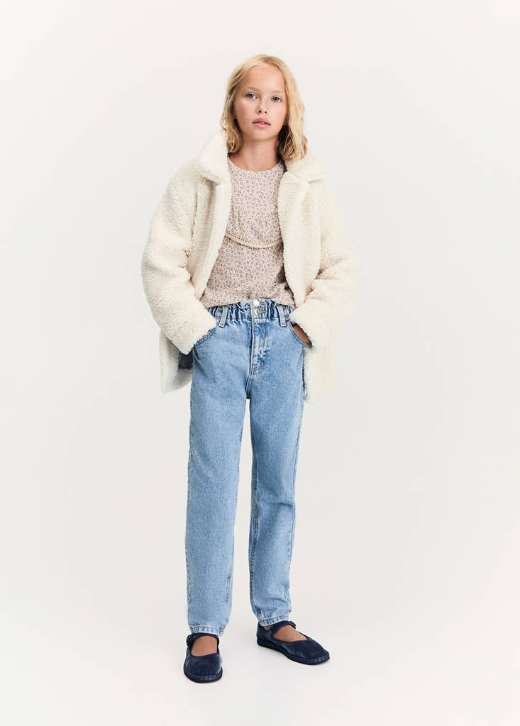 Paperbag jeans — Medium Blue