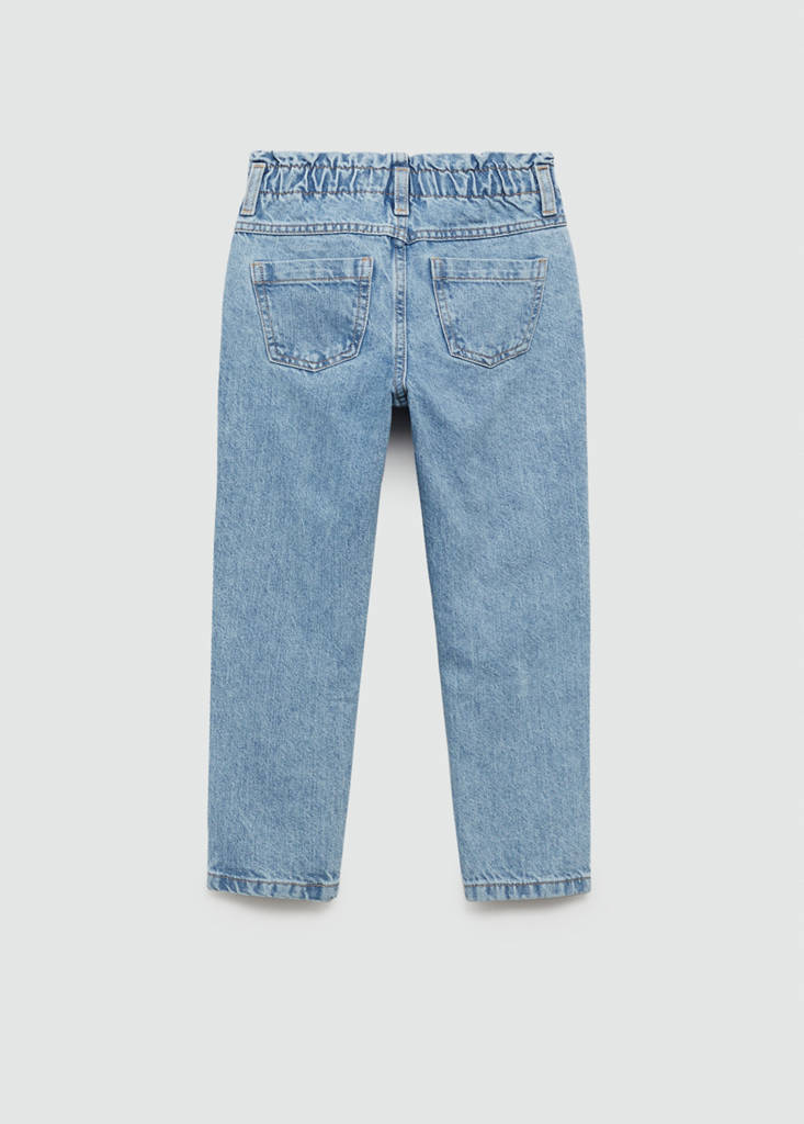 Paperbag jeans — Medium Blue