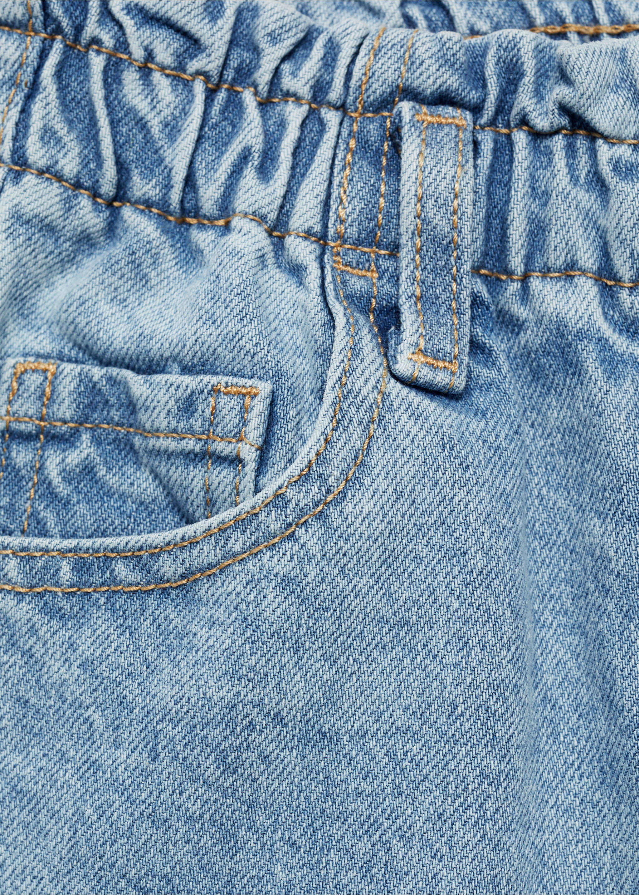 Jeans paperbag - Detalle del artículo 0, Azul medio. Ref: 77031008-00.